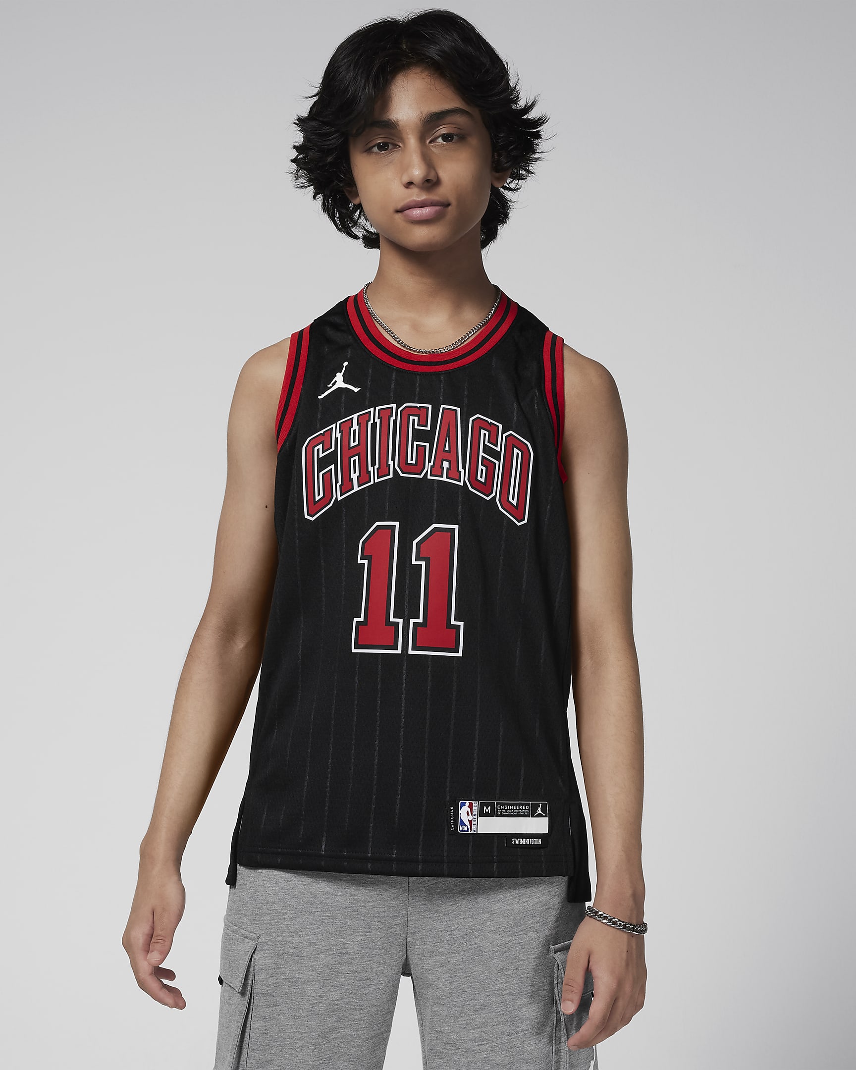 Maillot Nike Dri-FIT Swingman Chicago Bulls Statement Edition pour ado - Noir