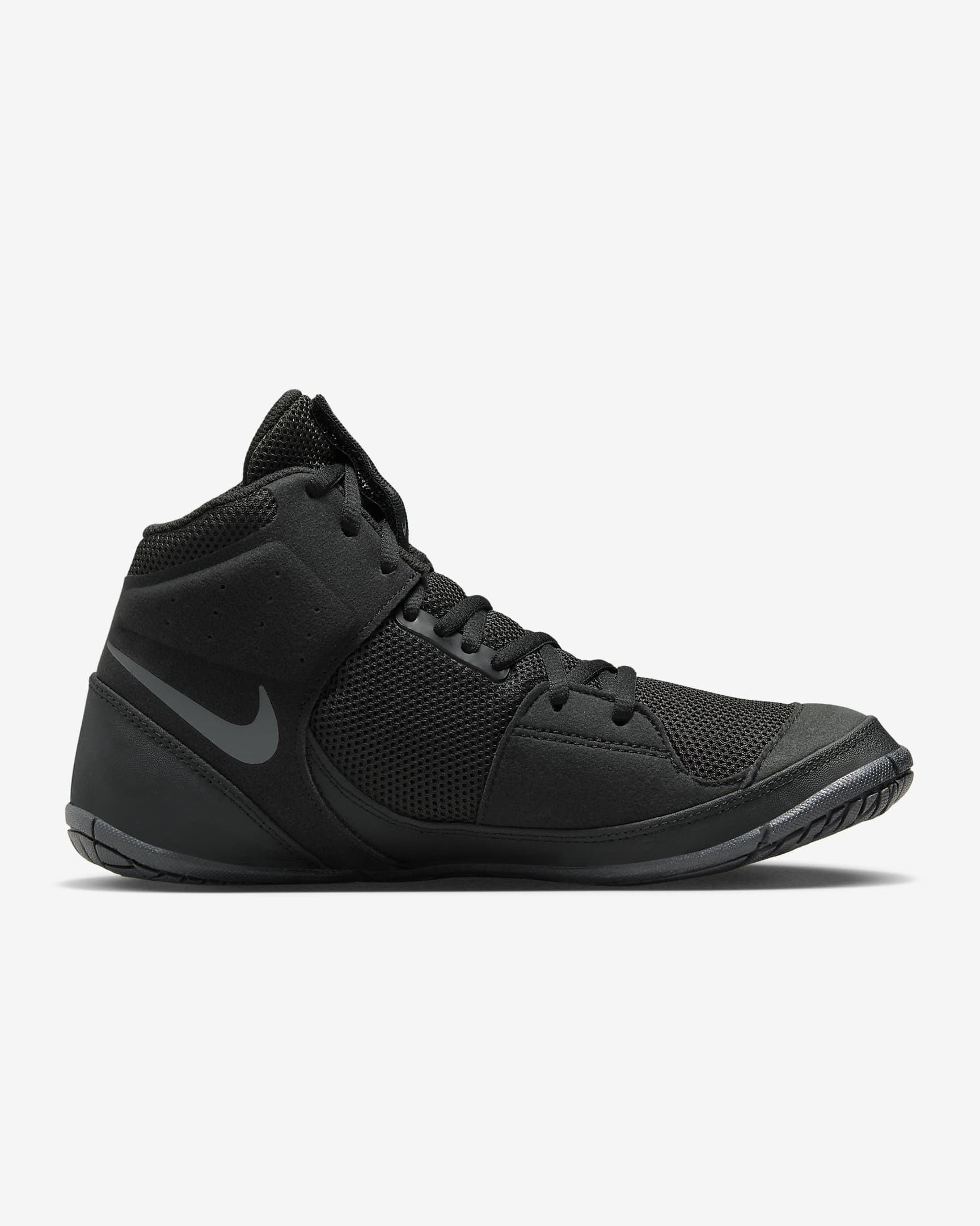 Nike Fury Wrestling Shoes - Black/Dark Grey