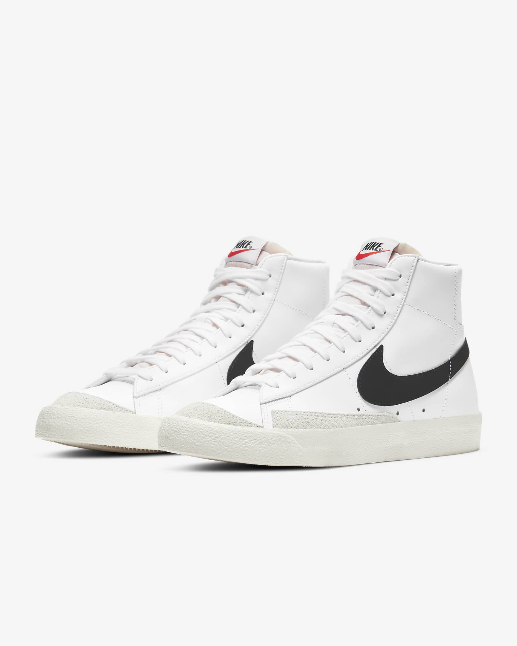 Skor Nike Blazer Mid '77 Vintage för män - Vit/Svart