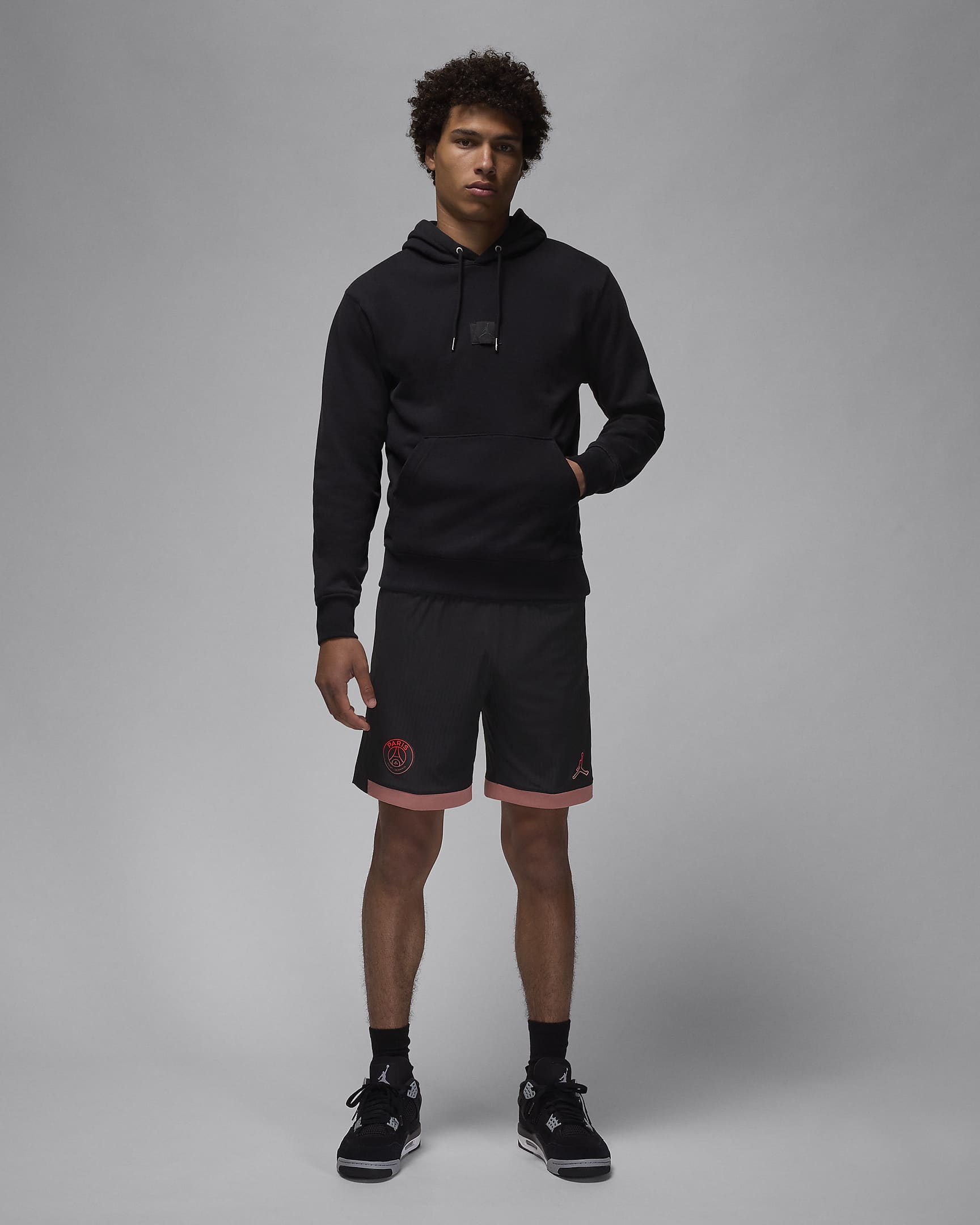 Paris Saint-Germain 2024/25 Match Third Jordan Dri-FIT ADV Authentic-fodboldshorts til mænd - sort/Rust Pink/Rust Pink