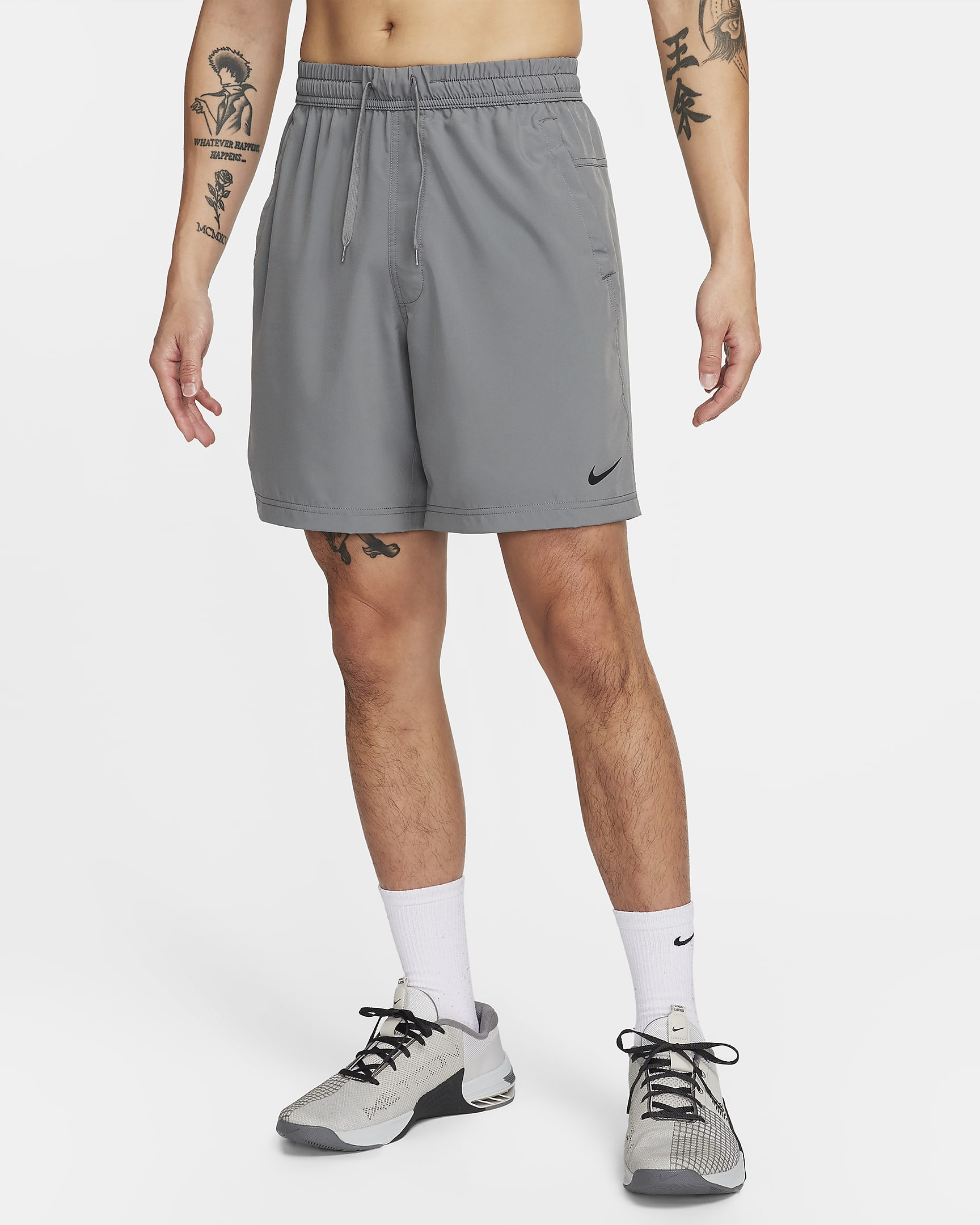 Nike Dri-FIT Form Men's 7" Unlined Versatile Shorts - Smoke Grey/Black