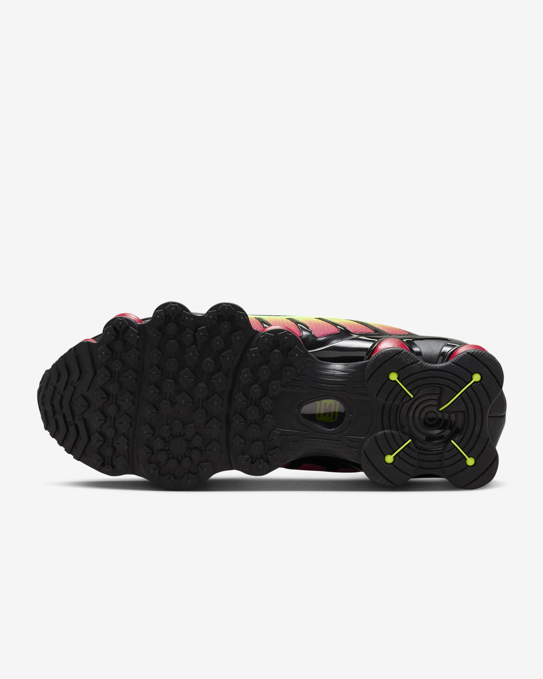 Nike Shox TL Shoes - Black/Volt/Fire Red/Black