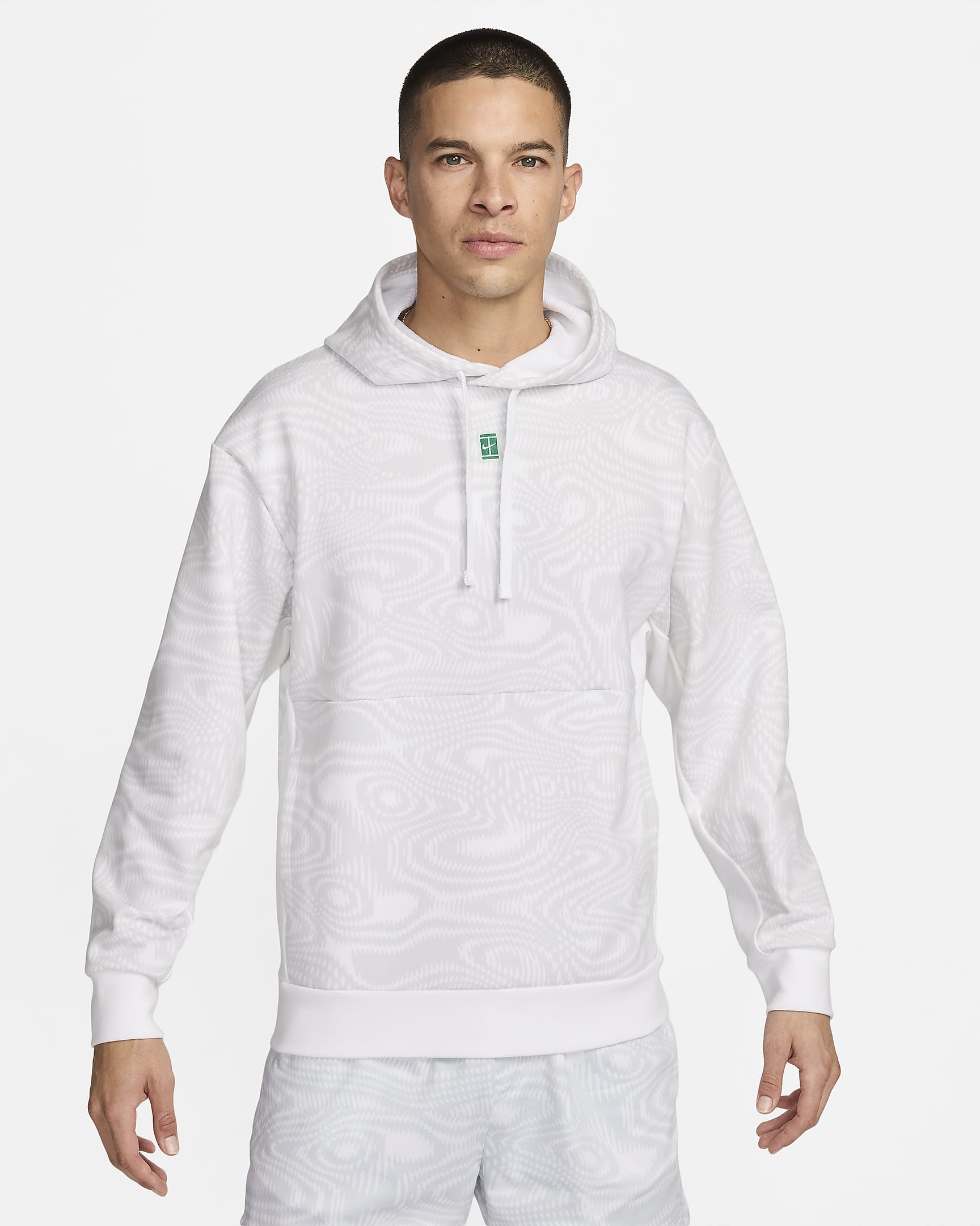 Felpa da tennis in fleece con cappuccio Dri-FIT NikeCourt Heritage – Uomo - Bianco/Bianco