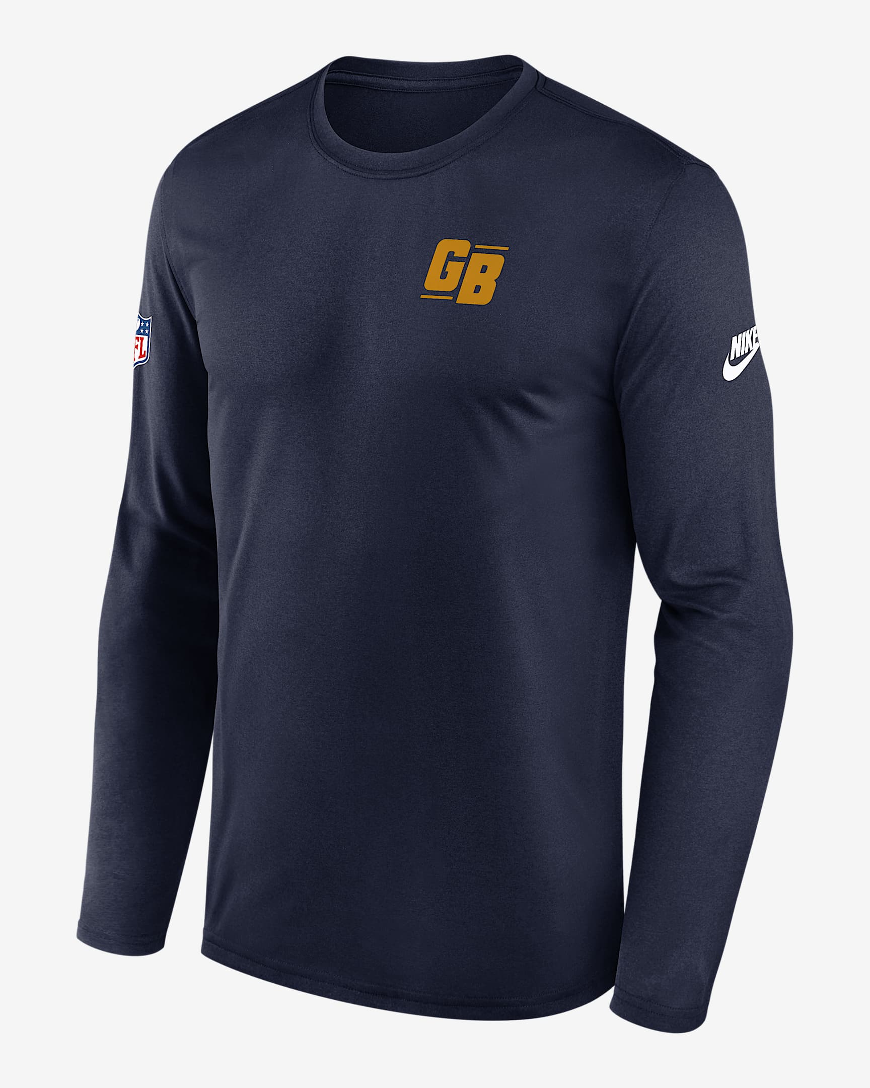 Playera de manga larga Nike Dri-FIT de la NFL para hombre Green Bay Packers Alt Legend Small Logo - Azul marino