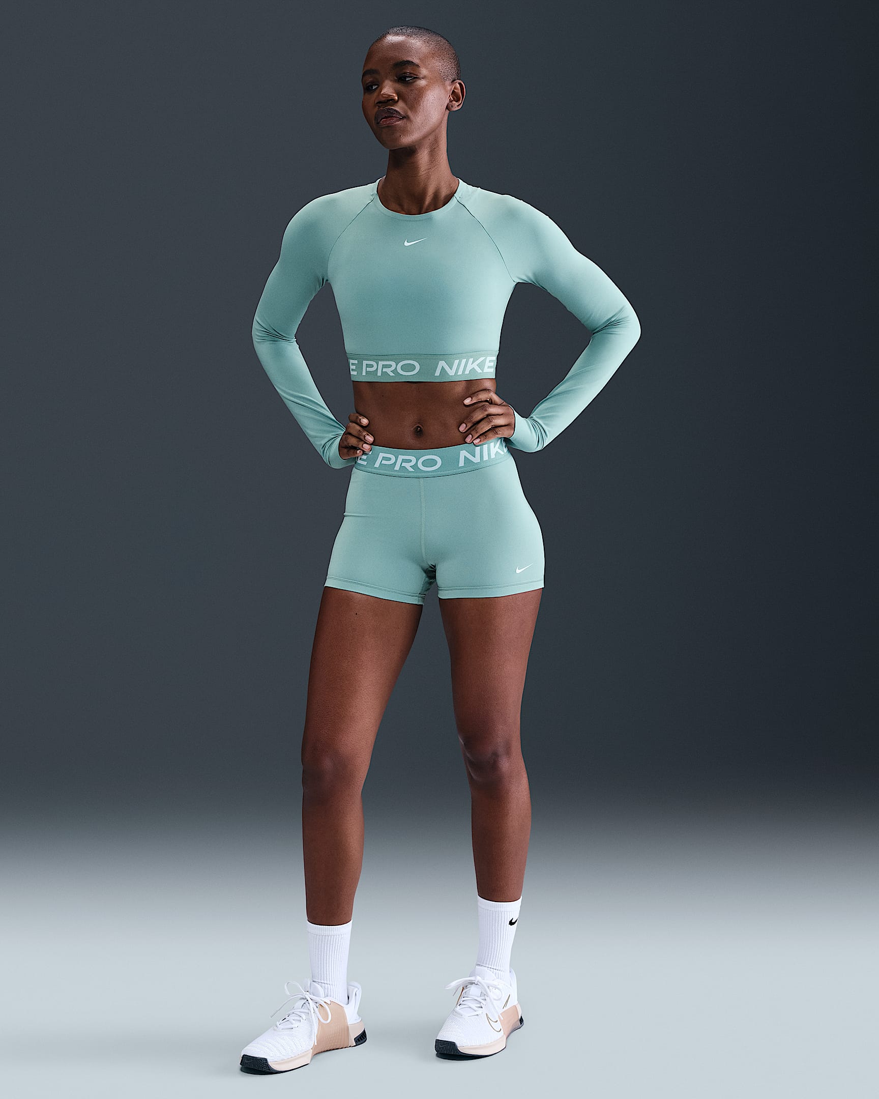 Nike Pro Women's 3" Shorts - Cannon/White