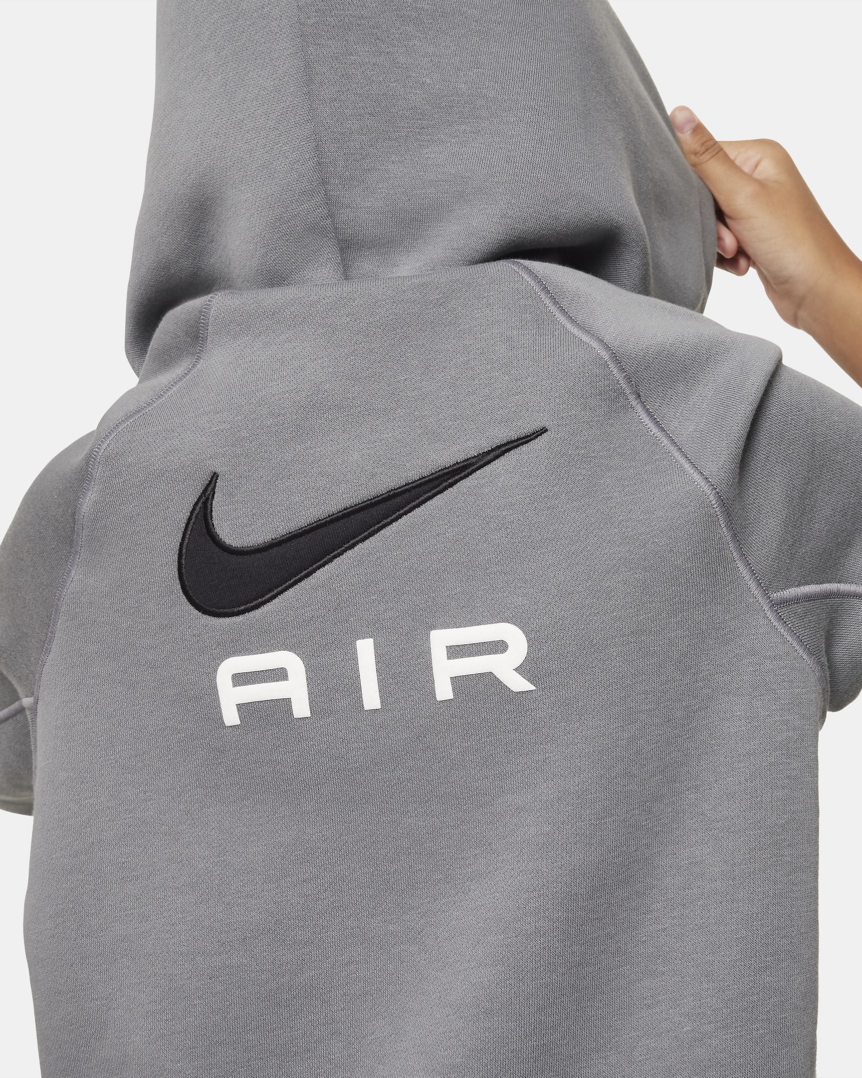 Nike Air Big Kids' Pullover Hoodie - Smoke Grey