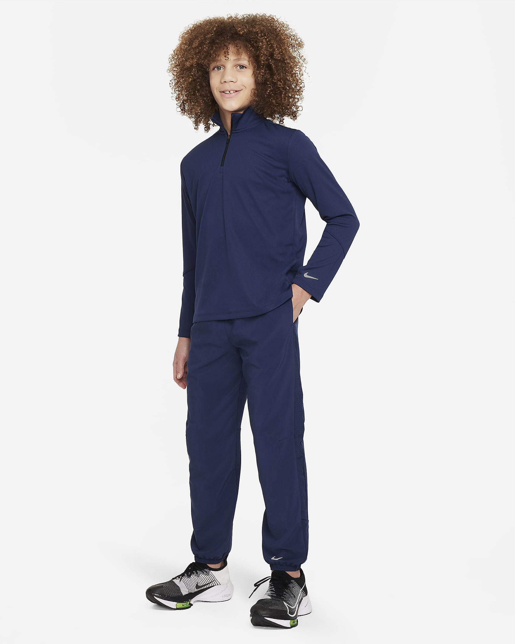 Nike Multi Older Kids' (Boys') Dri-FIT UV Long-Sleeve 1/2-Zip Top. Nike UK