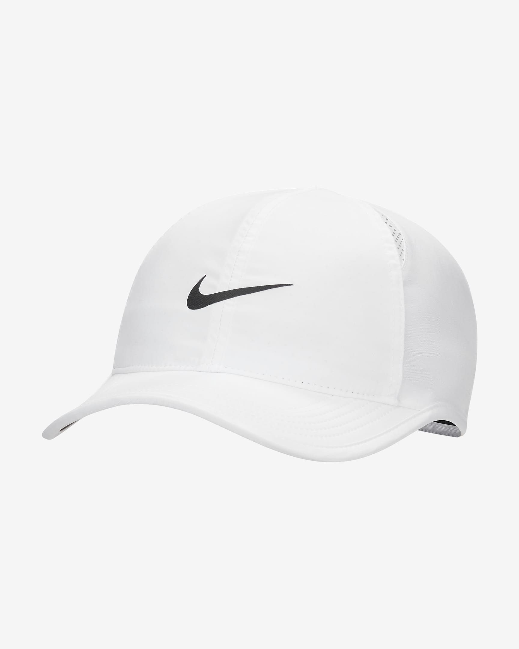 Czapka z daszkiem o nieusztywnianej konstrukcji Featherlight Nike Dri-FIT Club - Biel/Czerń