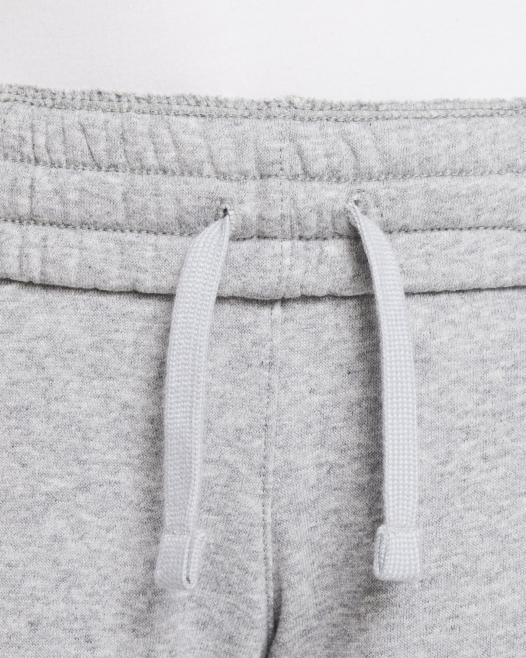 Shorts in French Terry 13 cm Nike Sportswear Club Fleece – Ragazza - Dark Grey Heather/Base Grey/Bianco