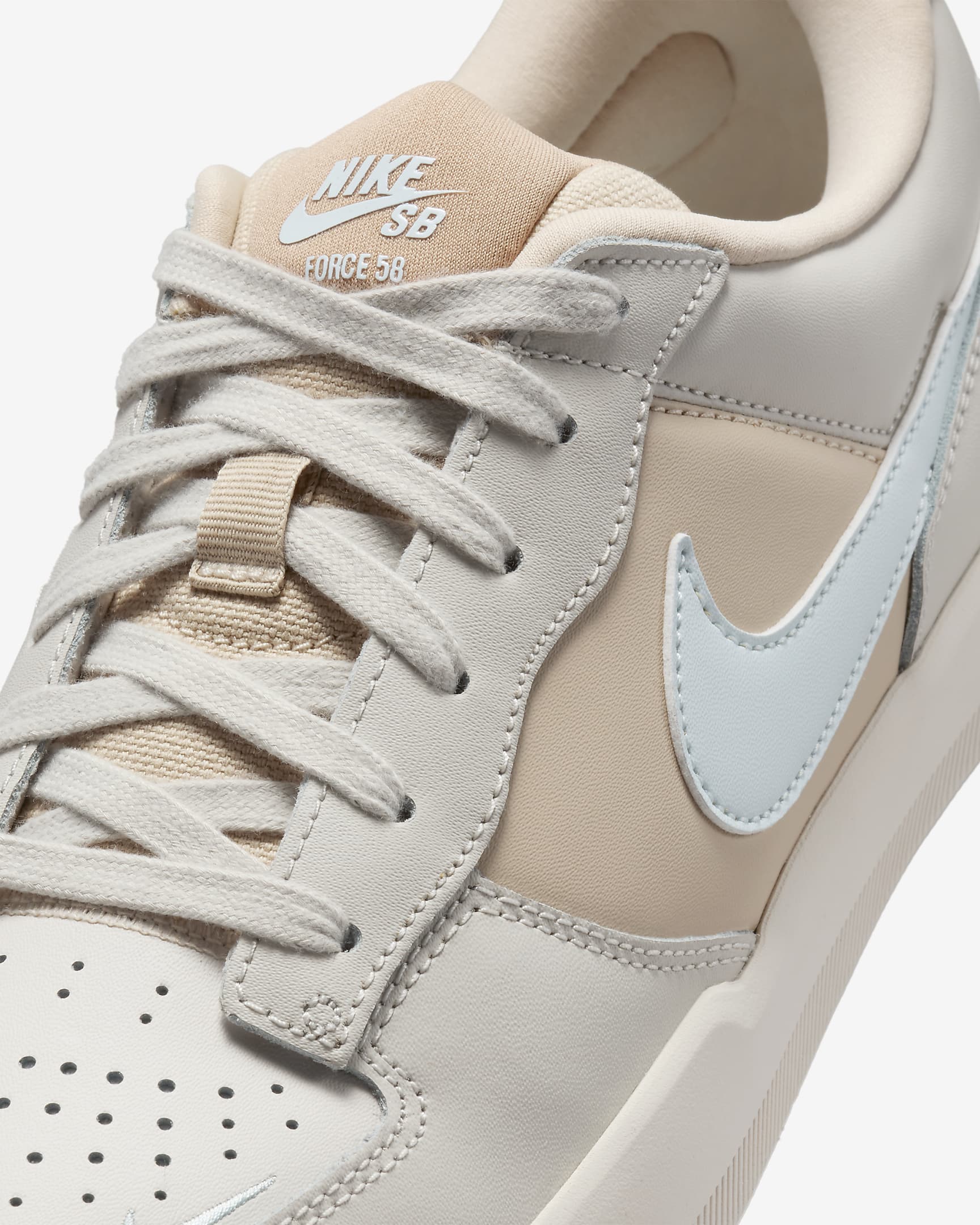 Nike SB Force 58 Premium Skate Shoes - Light Bone/Sanddrift/Hemp/Glacier Blue