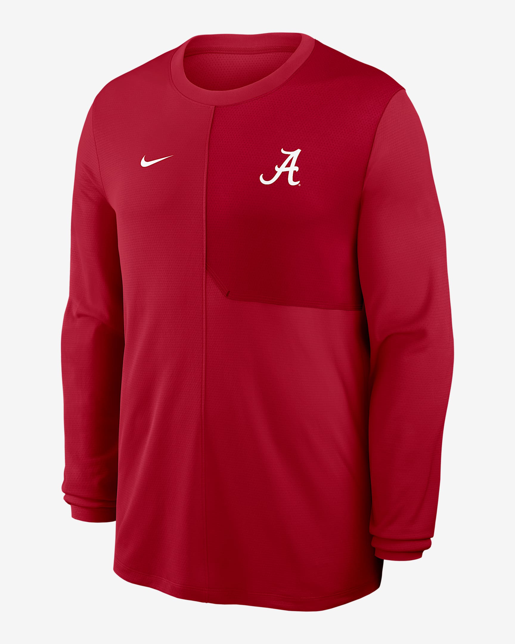 Alabama Sideline Coach Men's Nike Dri-FIT College Long-Sleeve Top - Crimson
