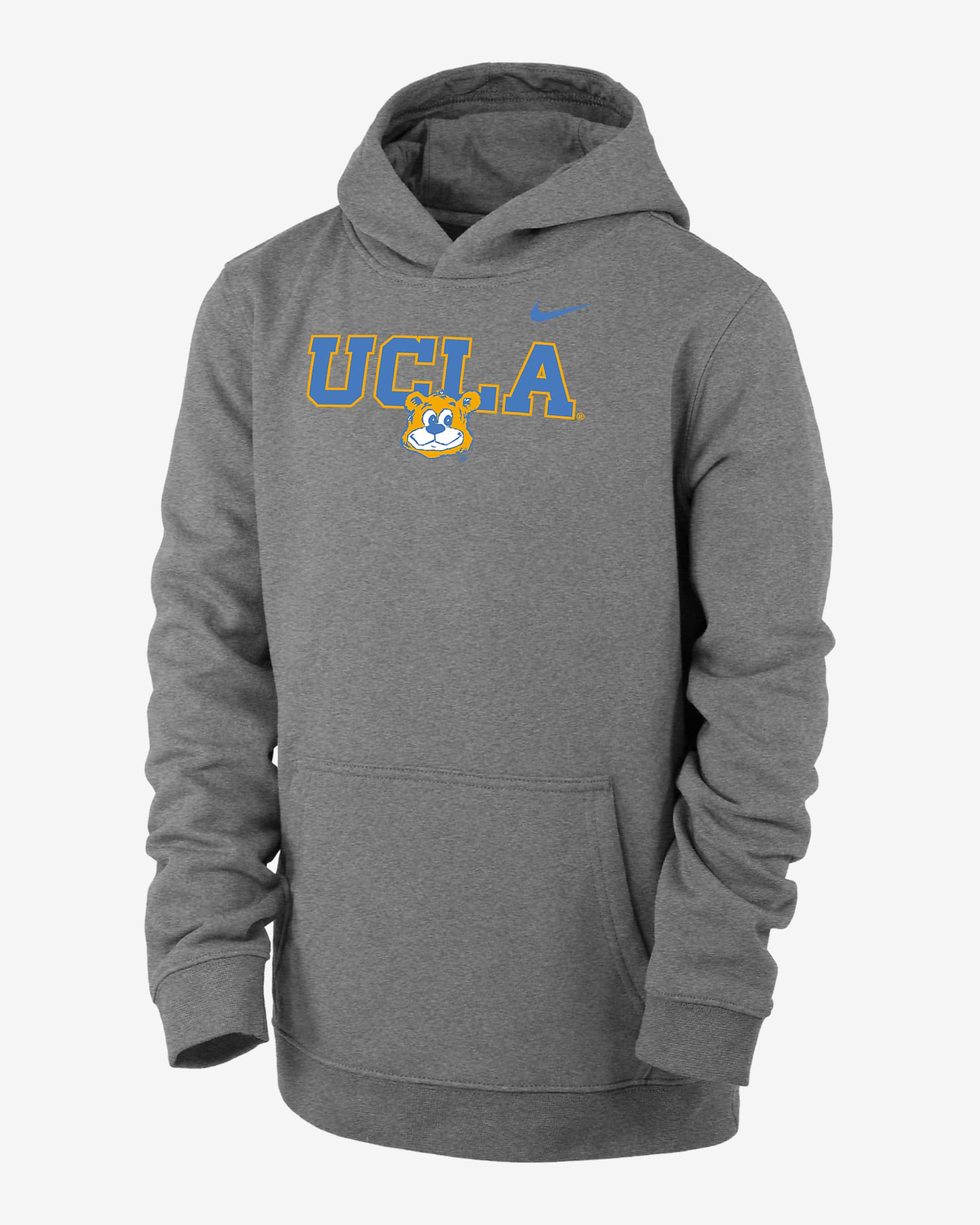 UCLA Club Fleece Big Kids' (Boys') Nike College Hoodie - Dark Grey Heather