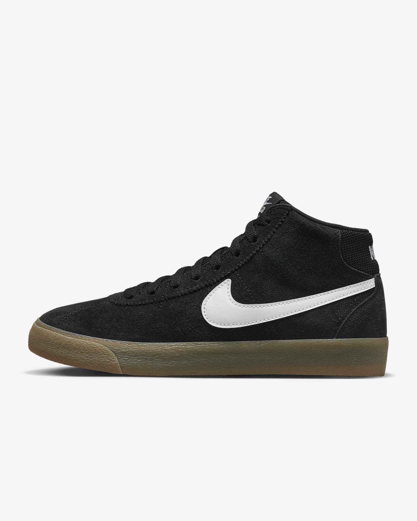 Nike SB Bruin High skatesko - Svart/Svart/Gum Light Brown/Hvit