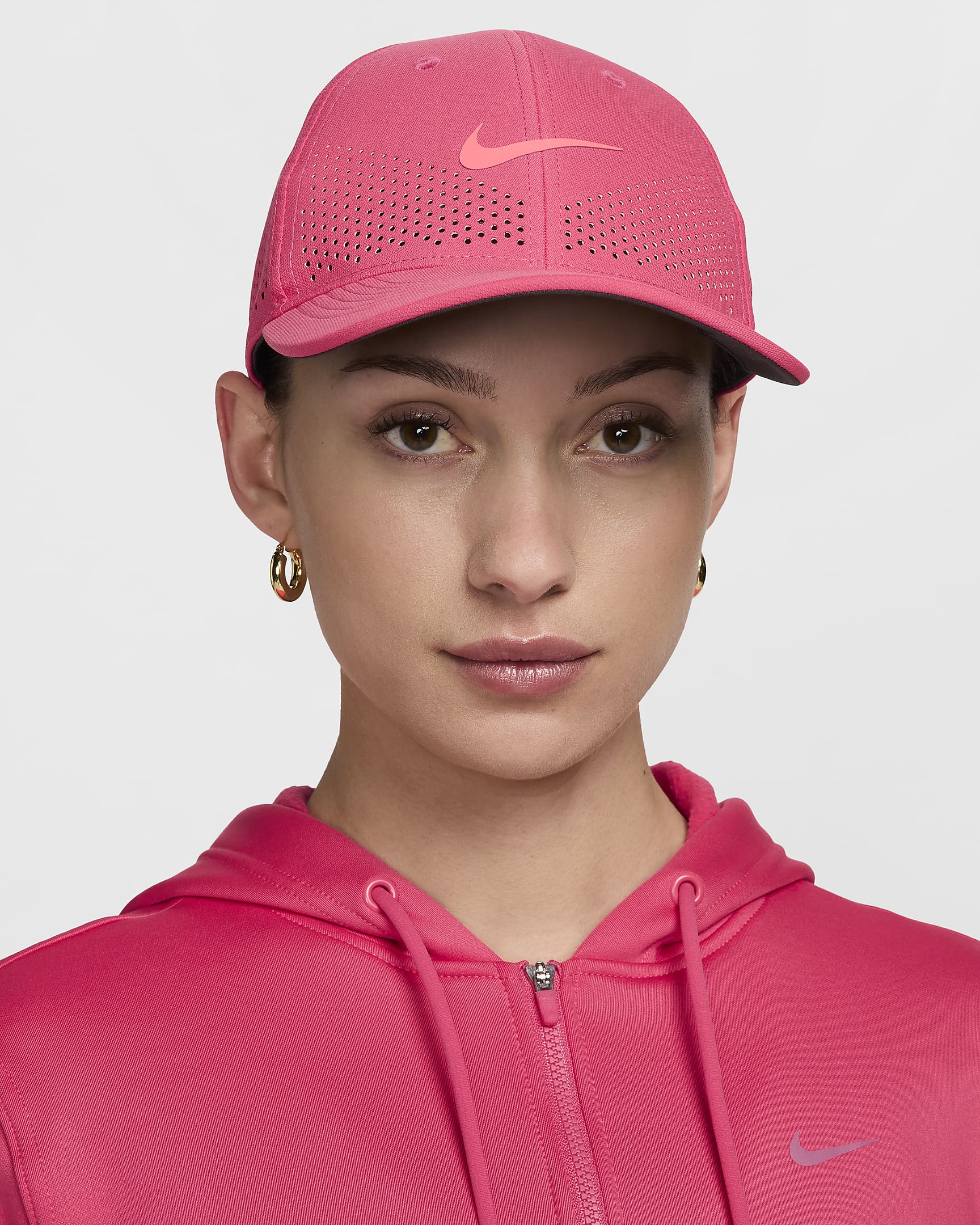 Nike Dri-FIT ADV Club Structured Swoosh Cap - Aster Pink/Hot Punch