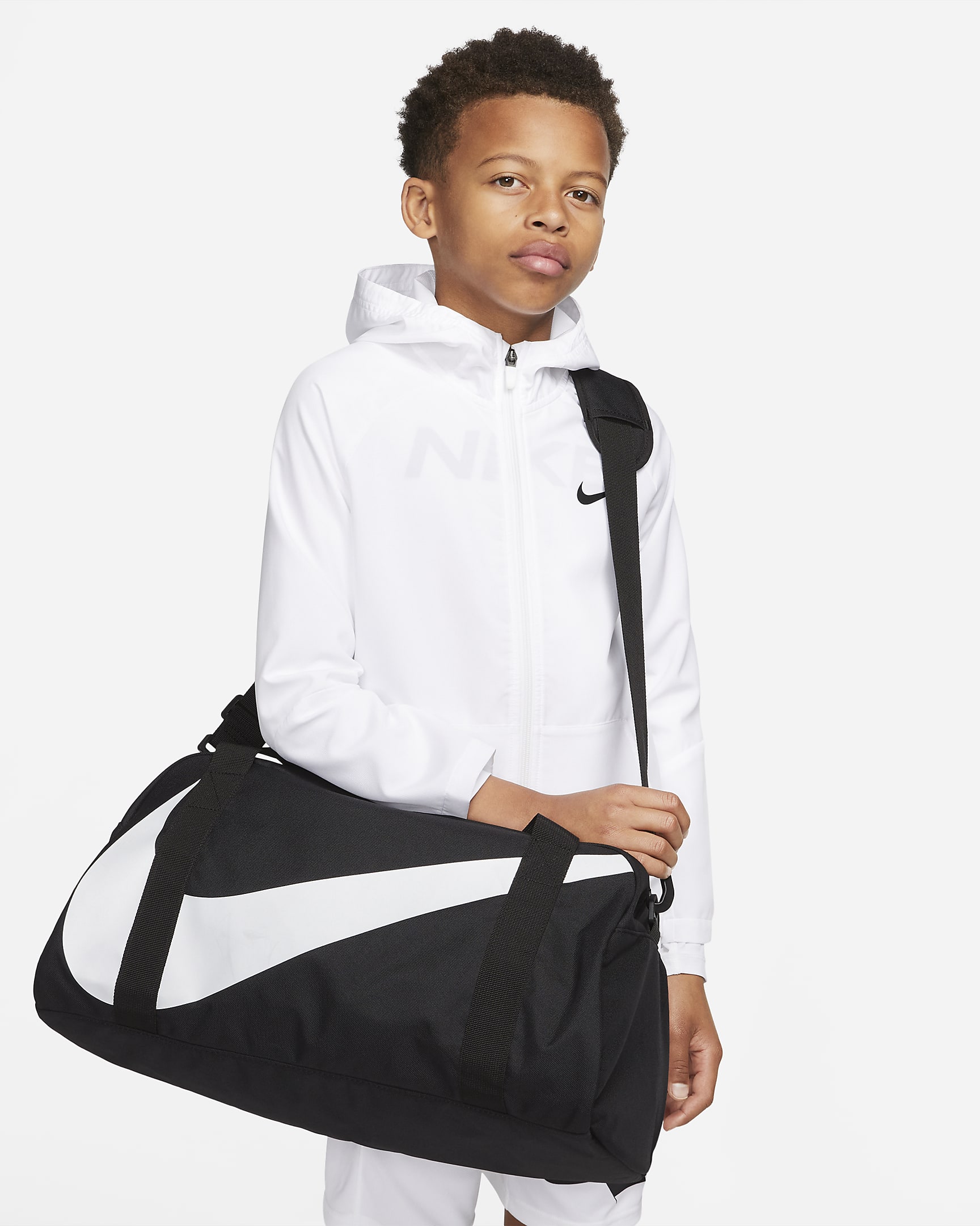Väska Nike Gym Club för barn (25 l) - Svart/Svart/Vit