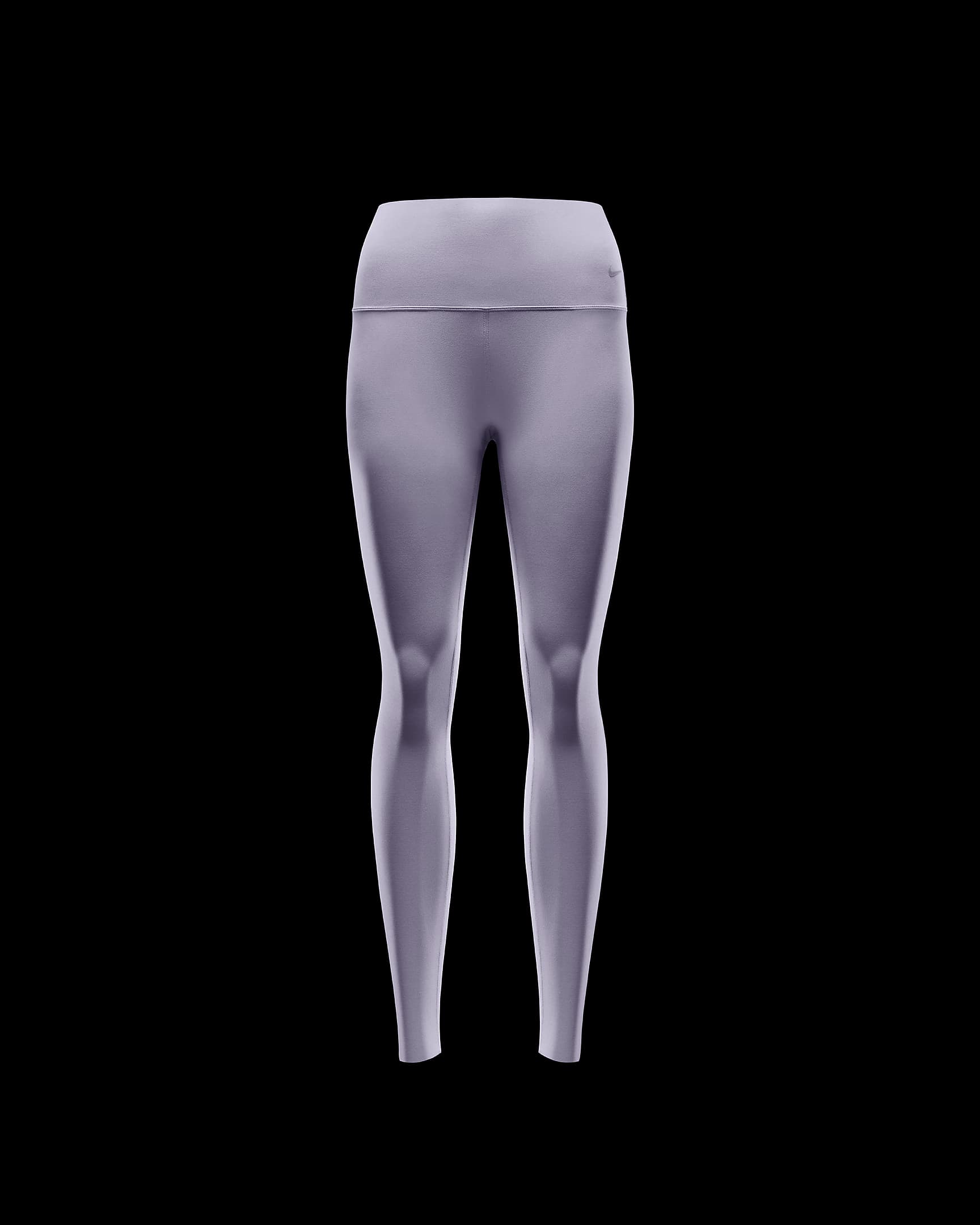 Leggings a todo o comprimento de cintura subida e suporte ligeiro Nike Zenvy para mulher - Violeta Ore claro/Preto