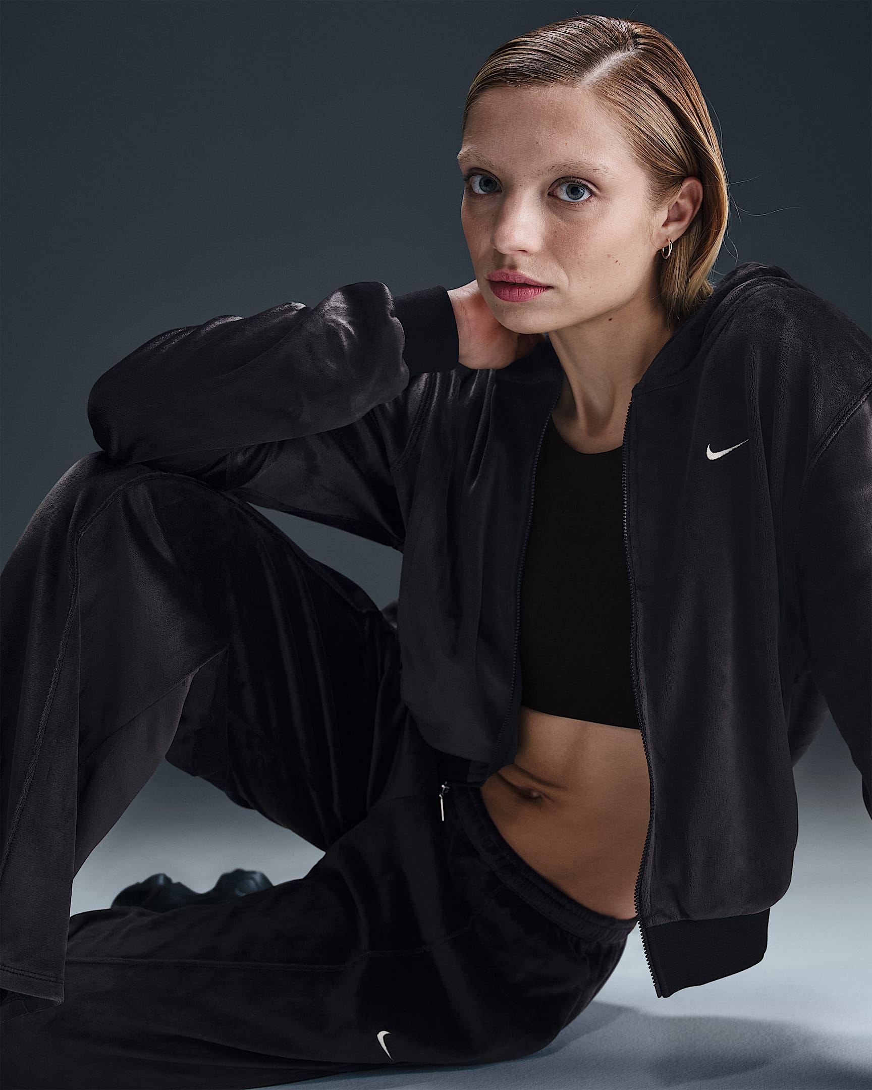velour nike hoodie