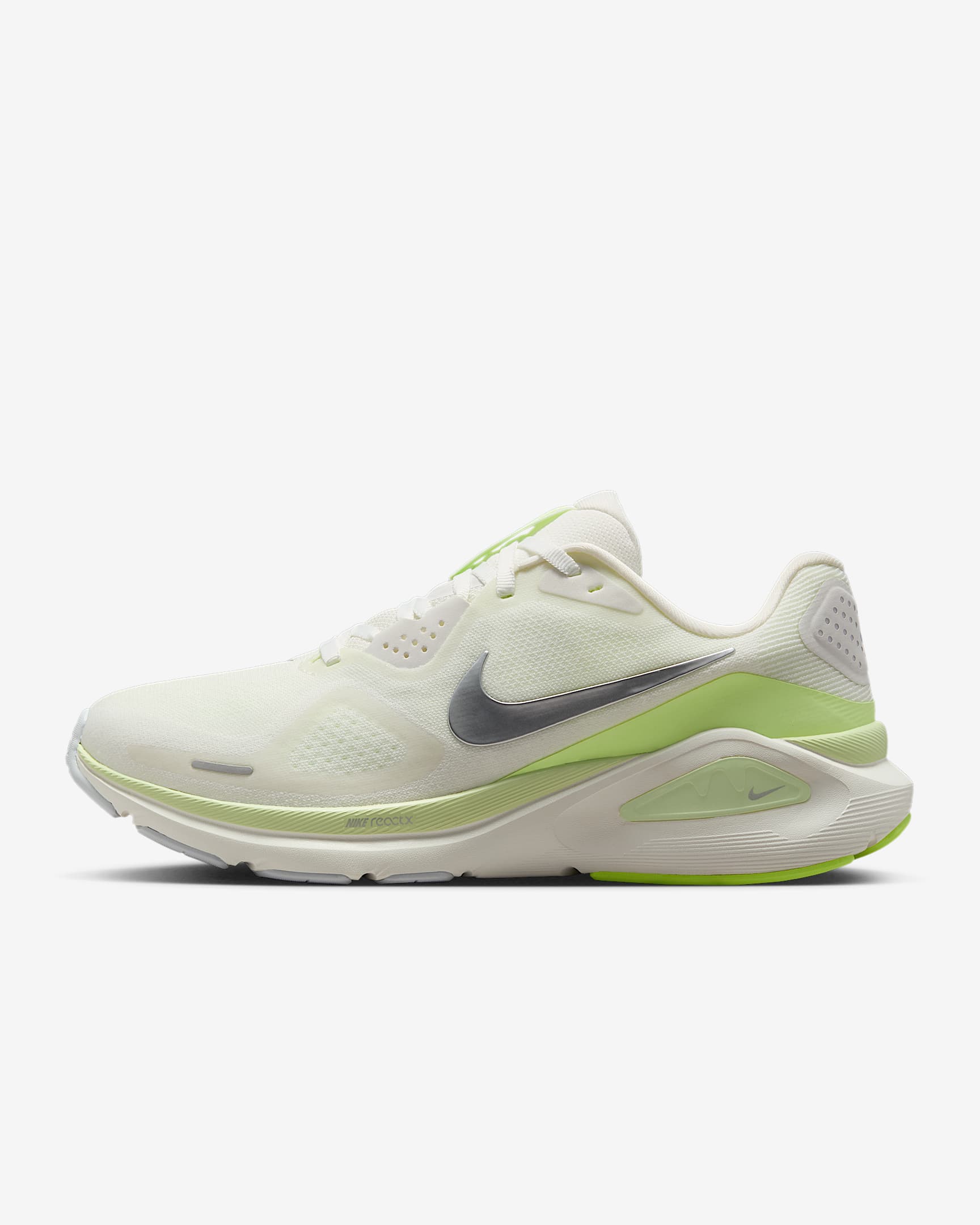 Nike Structure 26 Women's Road Running Shoes - Summit White/Barely Volt/Sail/Chrome