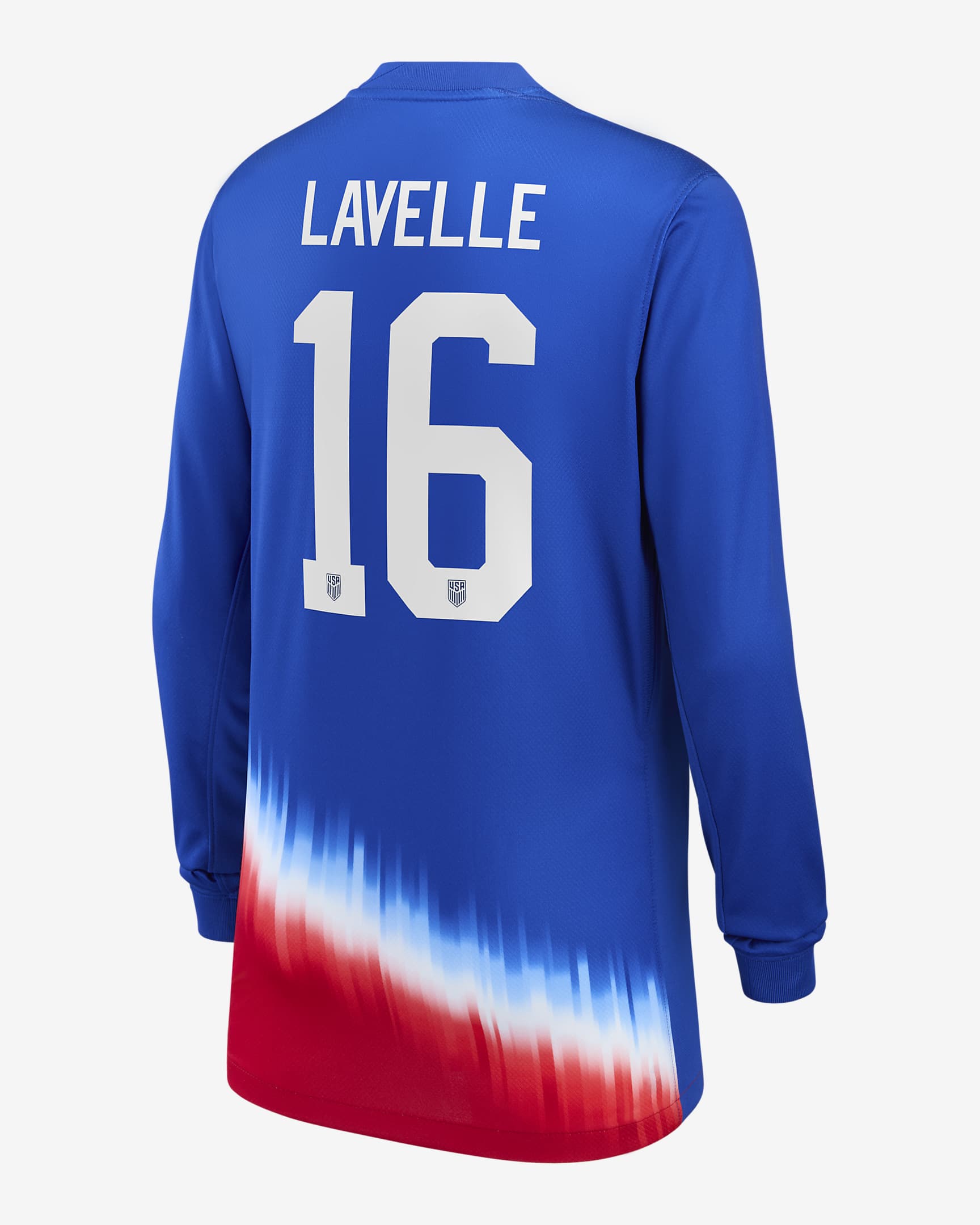 Rose Lavelle USWNT 2024 Stadium Away Big Kids' Nike DriFIT LongSleeve