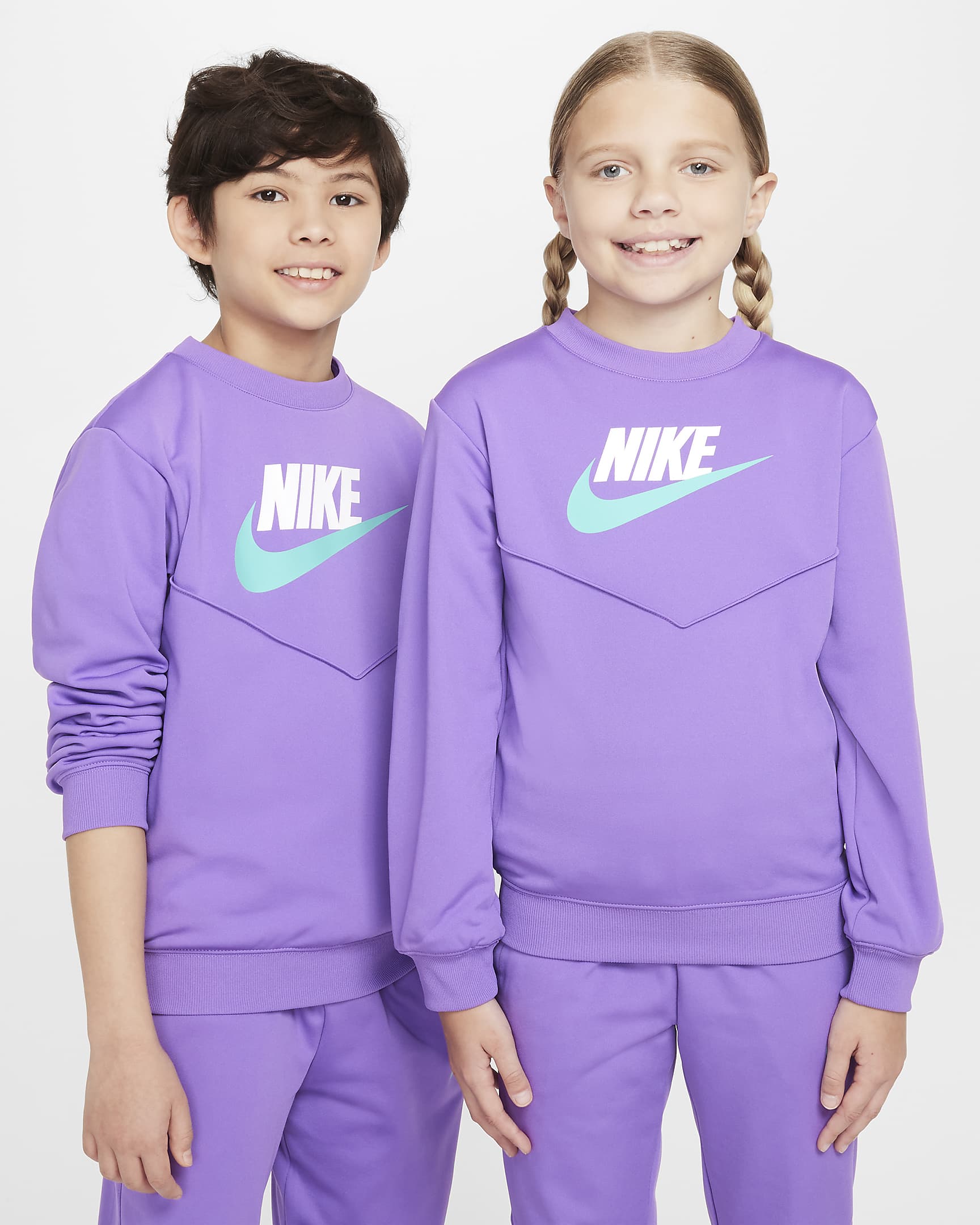 Nike Sportswear Big Kids' Tracksuit - Black Raspberry/White/White