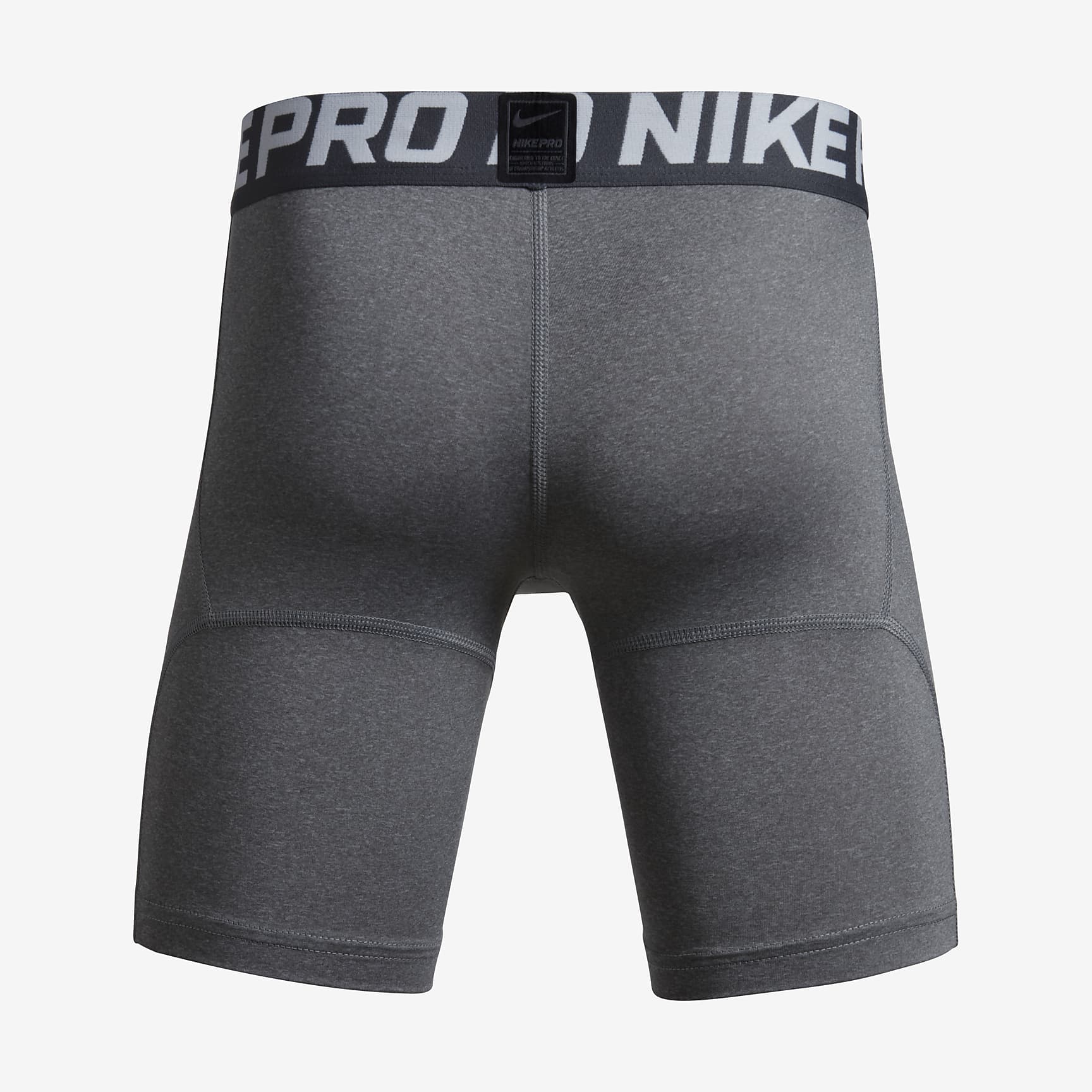 Nike Pro Older Kids' (Boys') Shorts - Carbon Heather/Volt