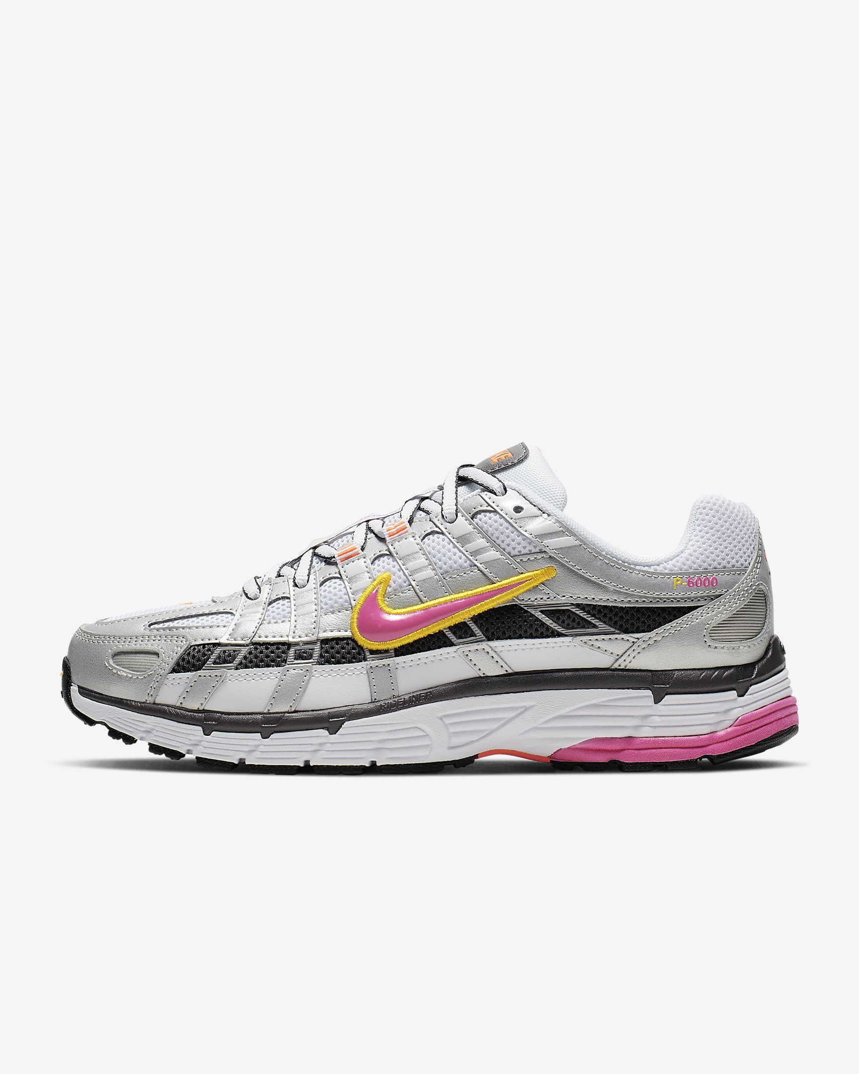 Nike P-6000 Shoes - White/Metallic Platinum/Hyper Crimson/Laser Fuchsia