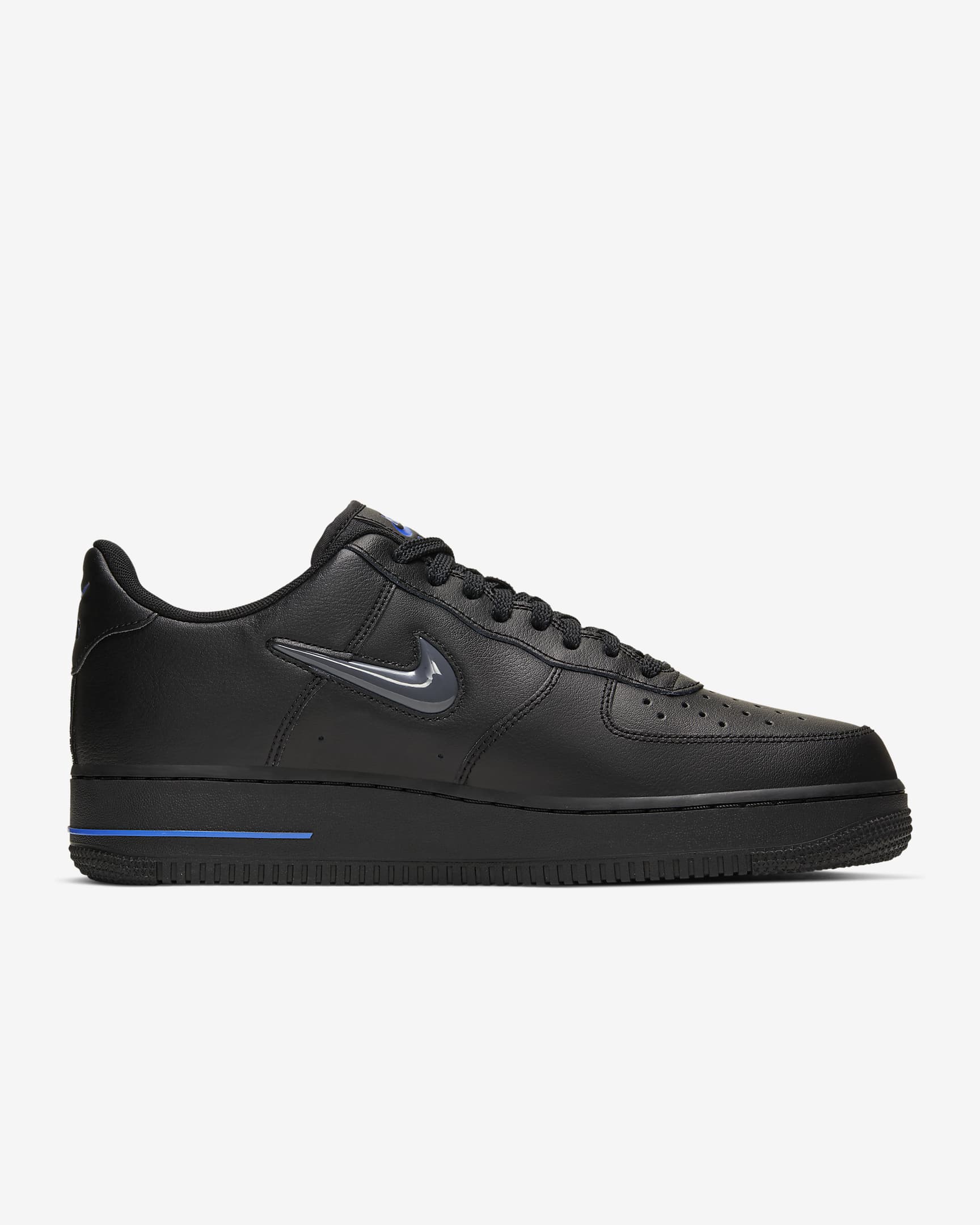 Buty męskie Nike Air Force 1 Jewel - Czerń/Racer Blue/Anthracite