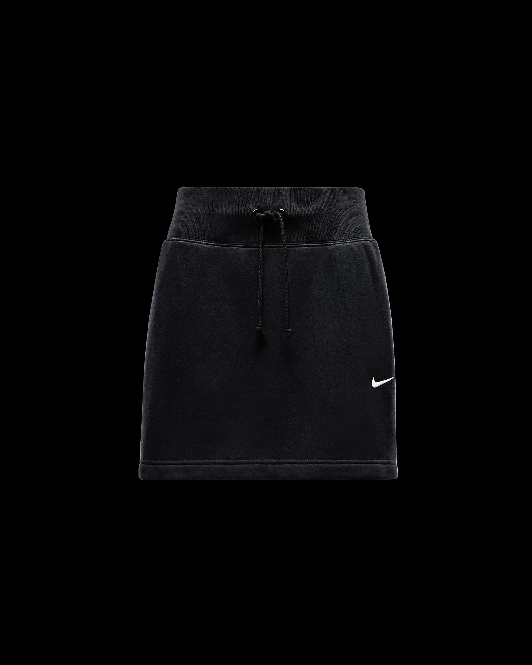 Minissaia estreita Nike Sportswear Phoenix Fleece para mulher - Preto/Sail