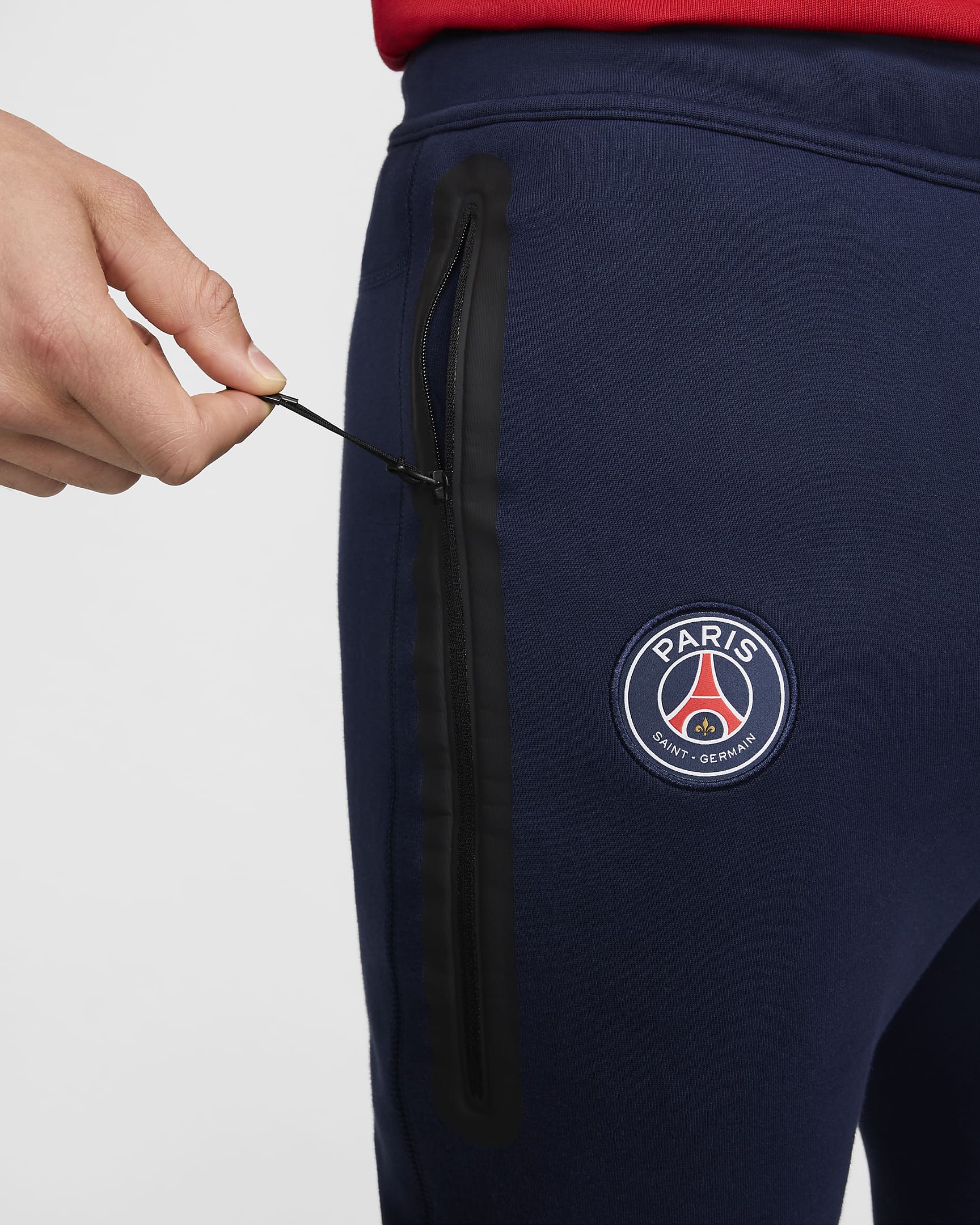 Calças desportivas de futebol Nike Tech Fleece Paris Saint-Germain para homem - Midnight Navy/Branco