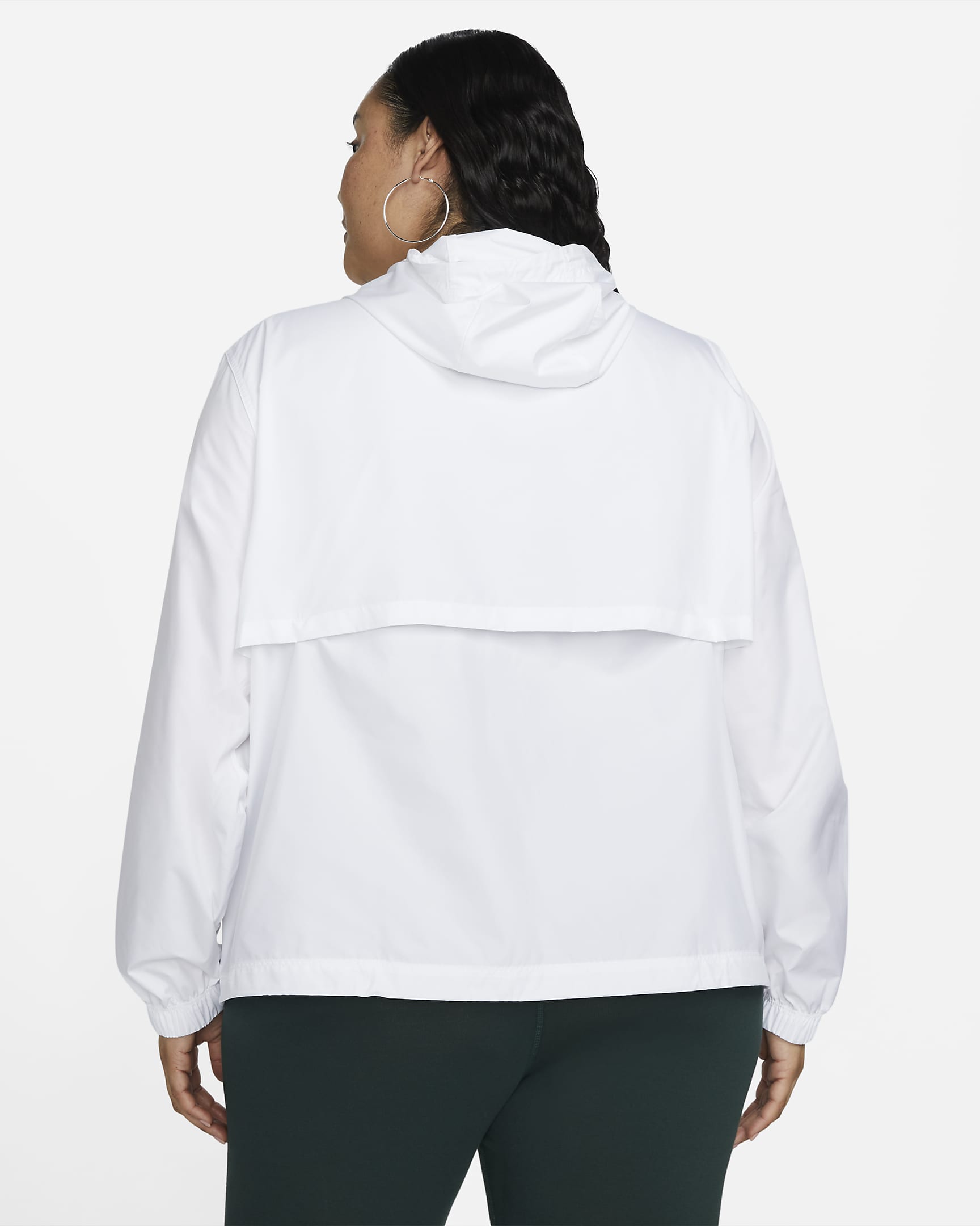 Nike Sportswear Essential Repel Women's Woven Jacket (Plus Size) - White/Black