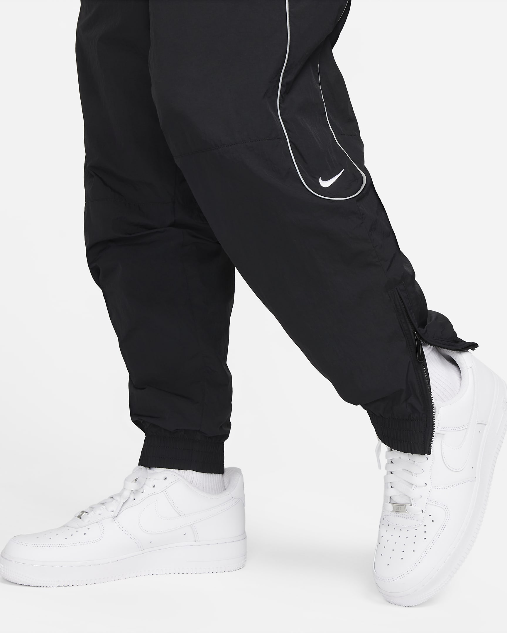 Nike Solo Swoosh Men's Tracksuit Bottoms - Black/White