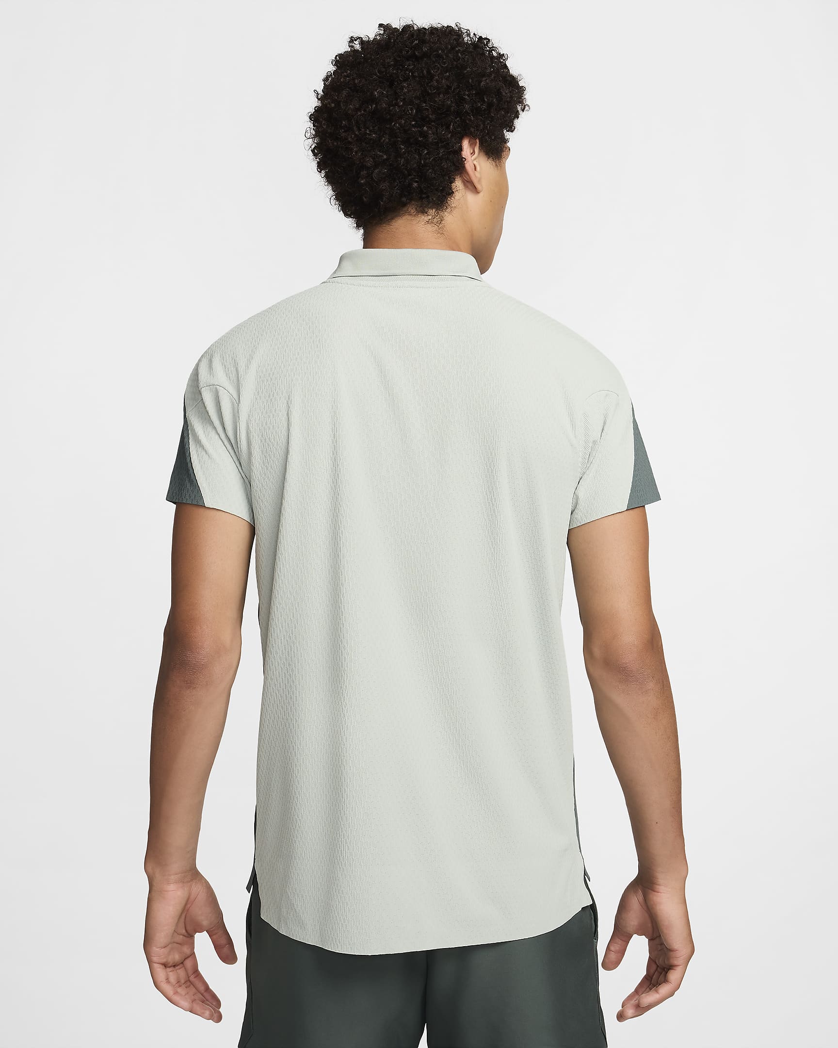 Ανδρική μπλούζα πόλο τένις Dri-FIT ADV NikeCourt Slam Ultimate - Vintage Green/Jade Horizon/Light Silver/Λευκό