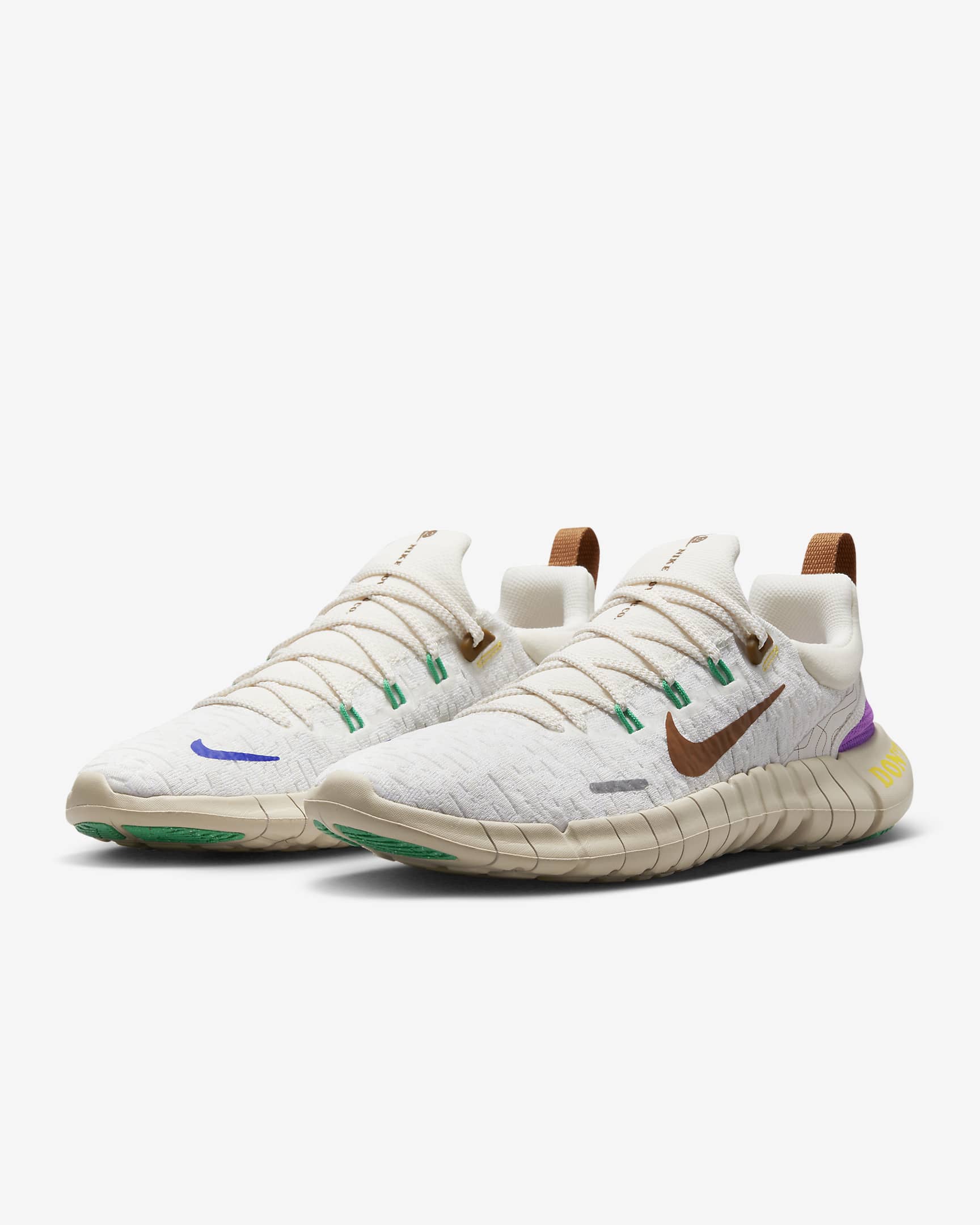 Nike Free Run 5.0 Premium Herren-Straßenlaufschuh - Sail/Fuchsia Dream/Sanddrift/Ale Brown