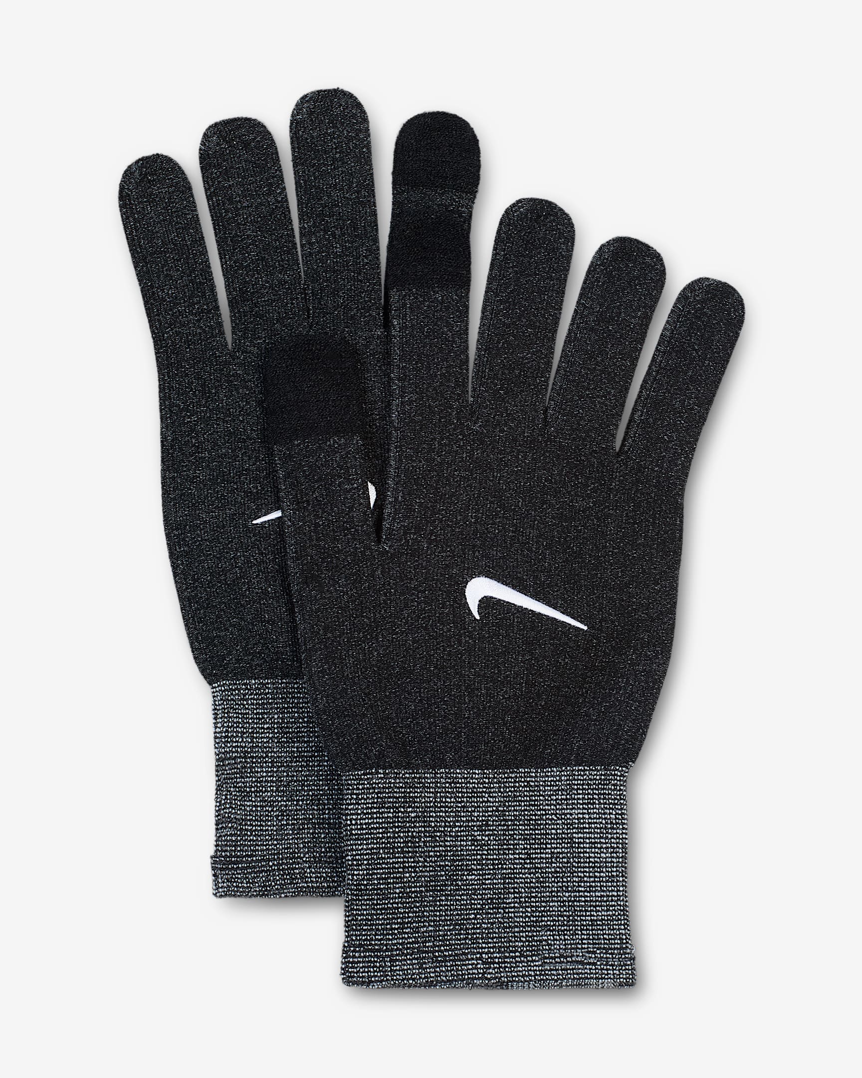 Dzianinowe rękawiczki do biegania Nike Trail Dri-FIT (1 para) - Czerń/Summit White