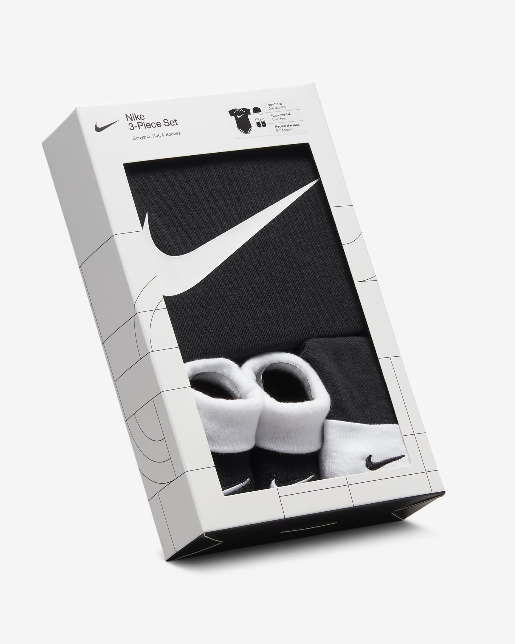 Conjunto de body, gorro y botines para bebé (de 6 a 12 meses) Nike - Blanco