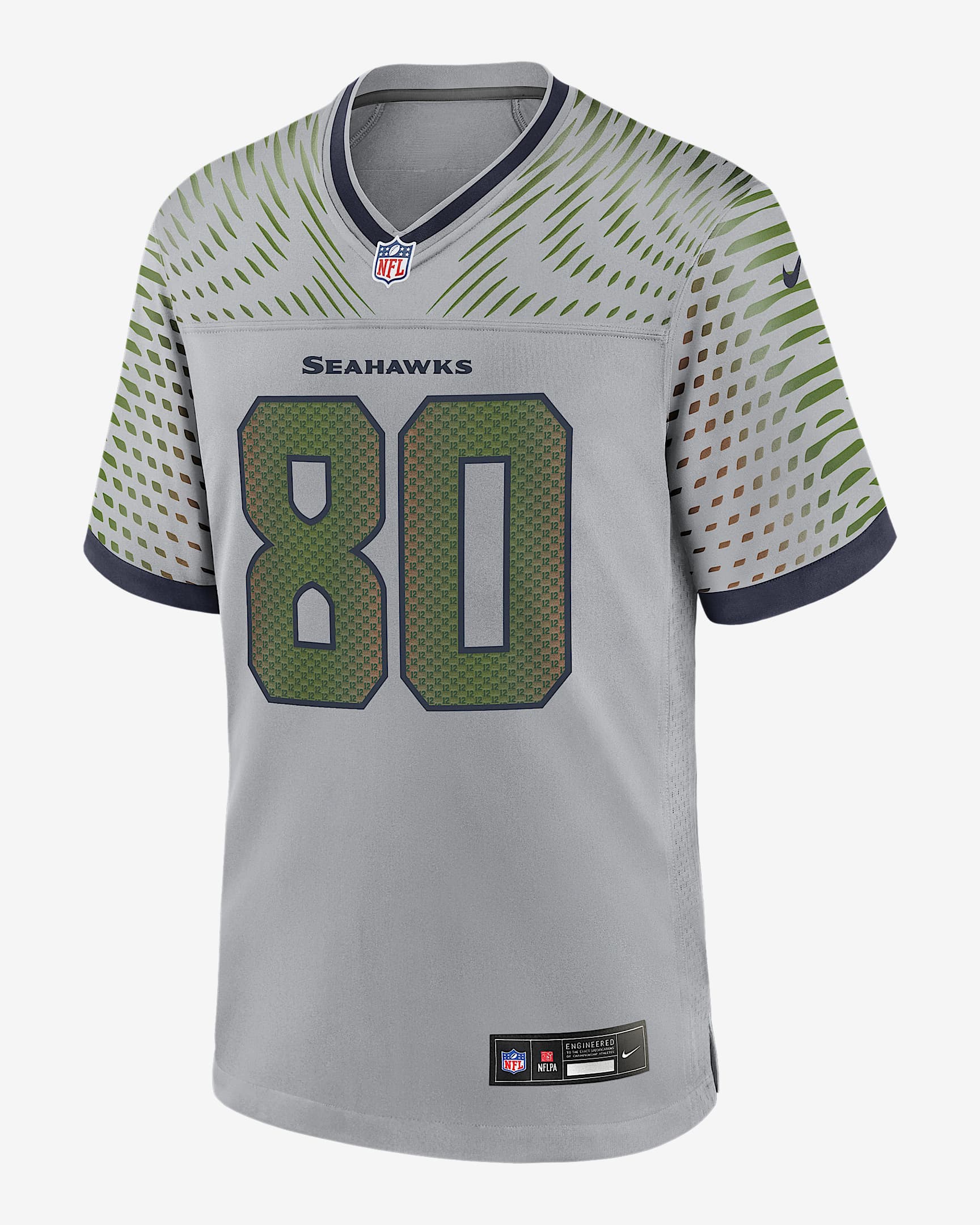 Steve Largent Seattle Seahawks Rivalries Collection Men’s Nike NFL Game Jersey - Grey