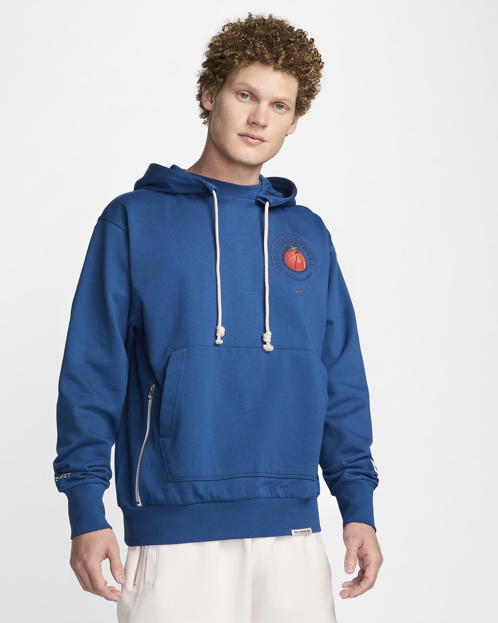 Sudadera con gorro de básquetbol sin cierre Dri-FIT para hombre Nike Standard Issue - Azul cancha