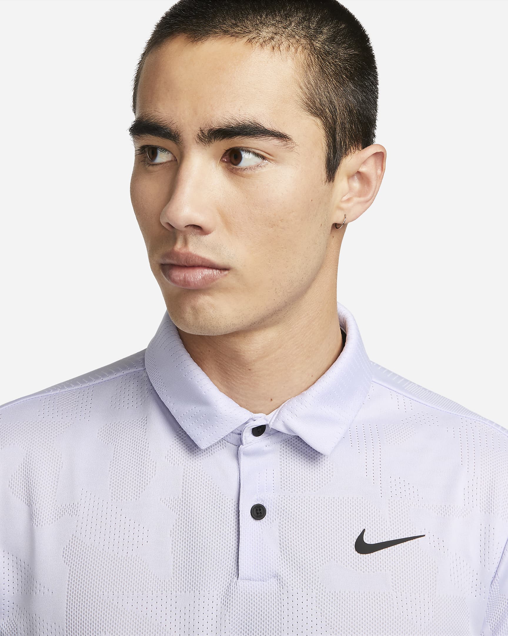 Nike Dri-FIT Tour Men's Jacquard Golf Polo - Oxygen Purple/Black