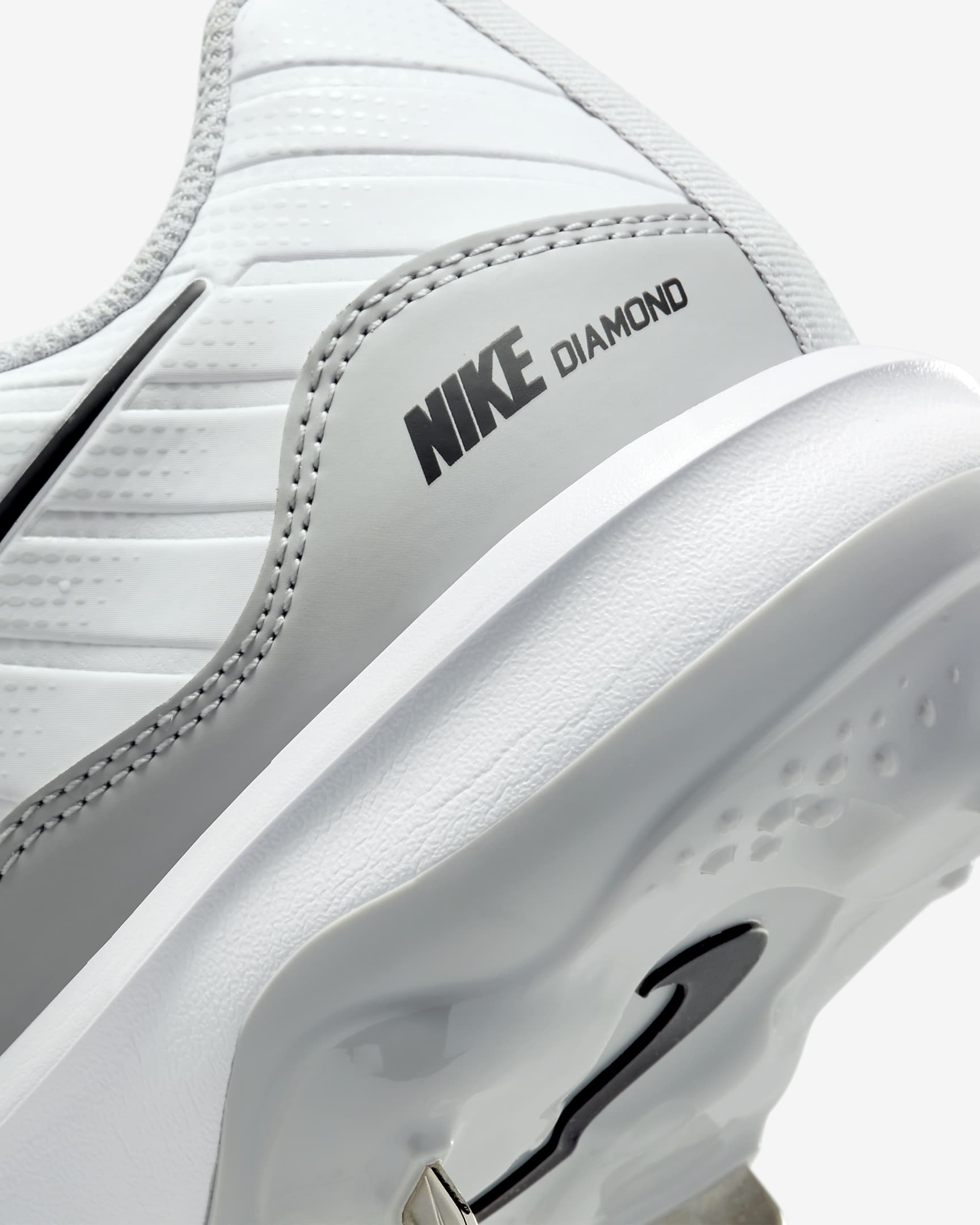 Nike Alpha Huarache Varsity 4 Low Men's Baseball Cleats - White/Wolf Grey/Pure Platinum/Black