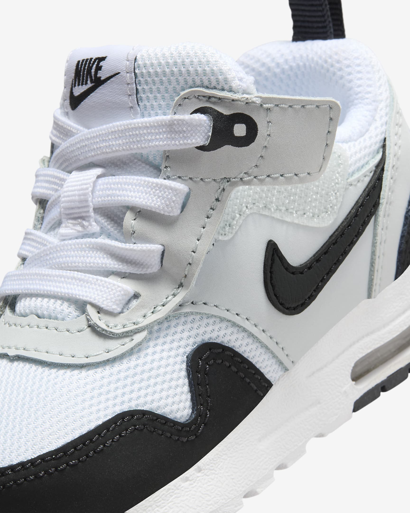 Tenis para bebé e infantiles Air Max 1 EasyOn - Blanco/Platino puro/Negro