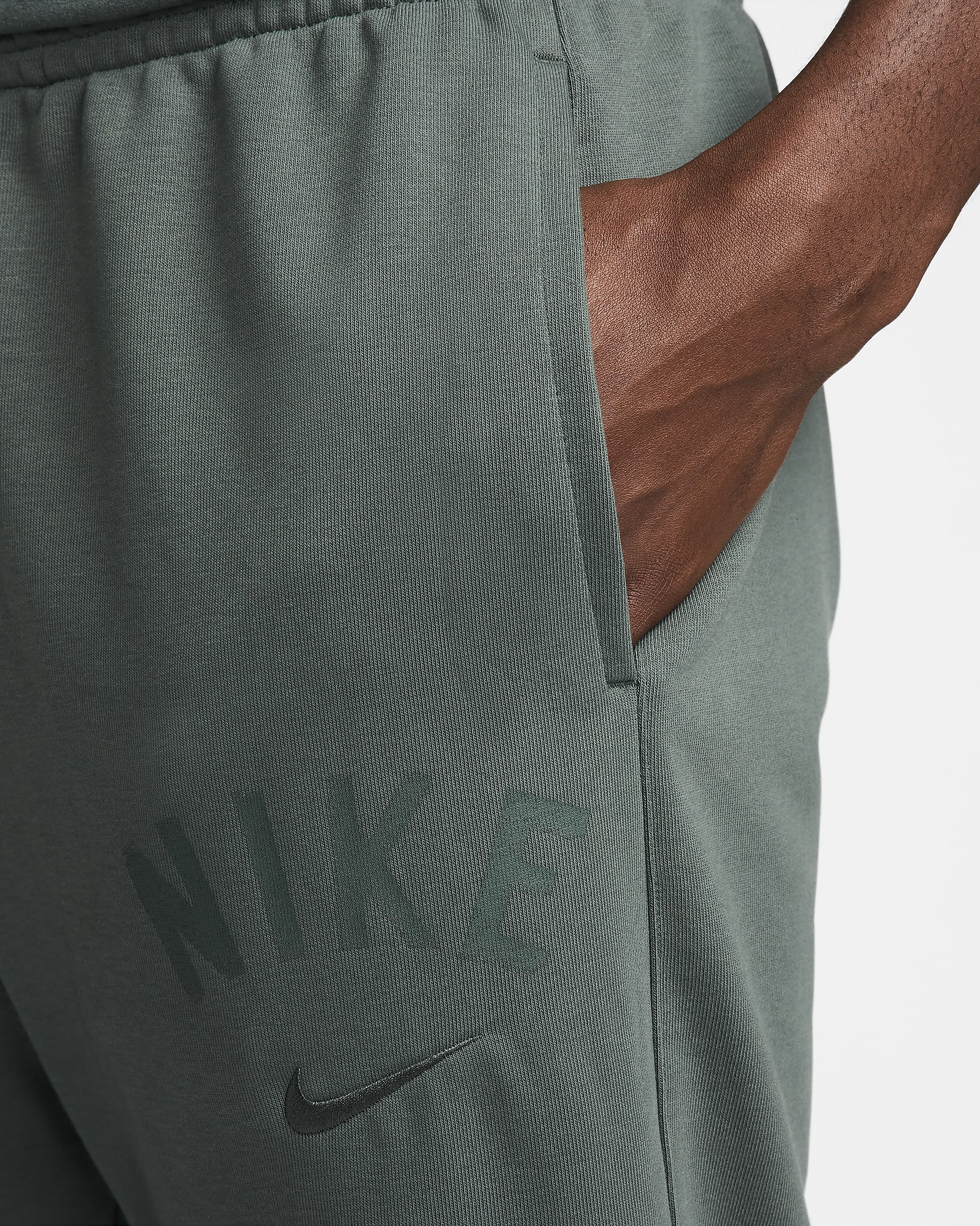 Pantalon de jogging de fitness en tissu Fleece Dri-FIT Nike Swoosh pour homme - Vintage Green/Vintage Green