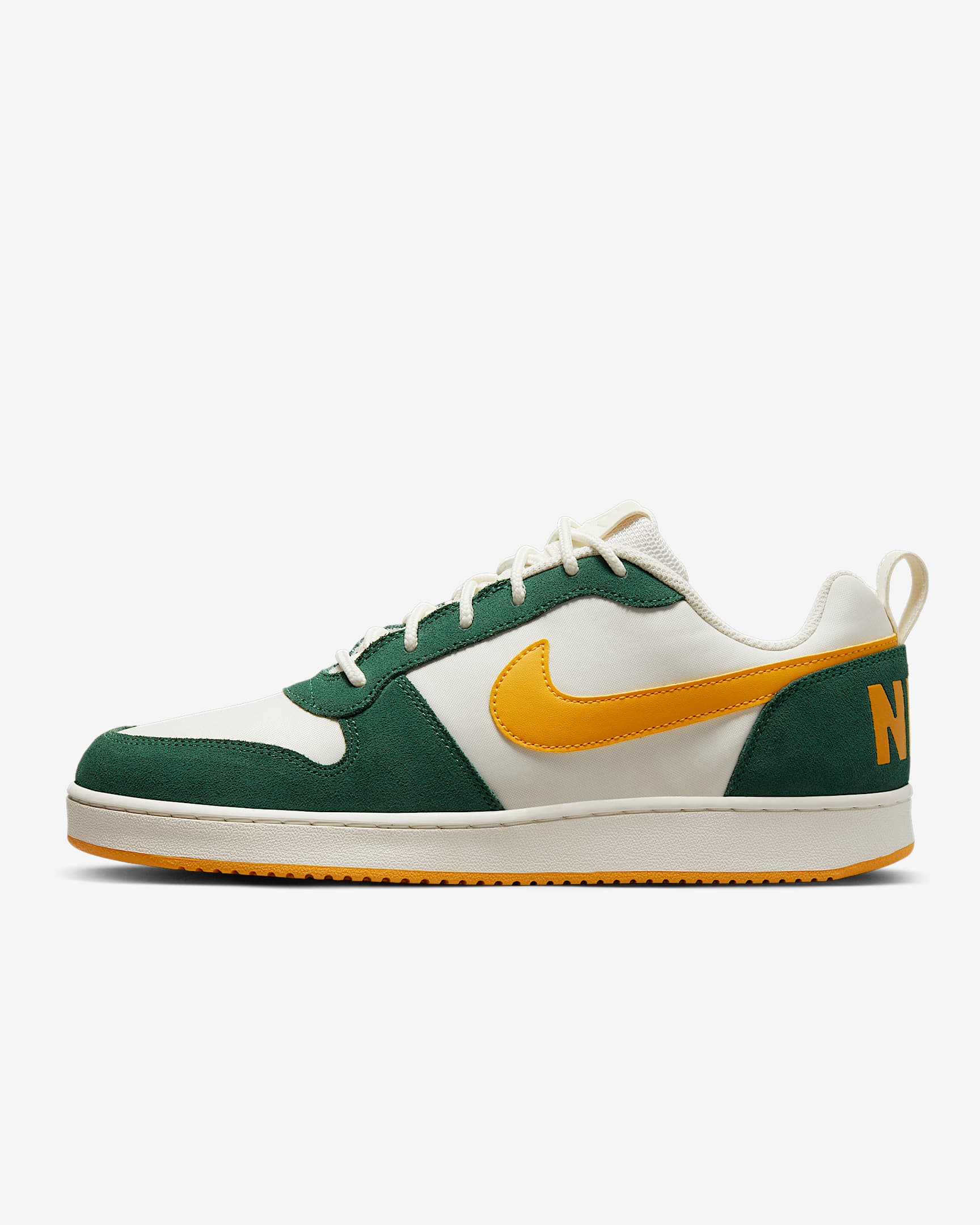 Nike Court Borough Low Premium Men's Shoes - Sail/Gorge Green/Yellow Ochre