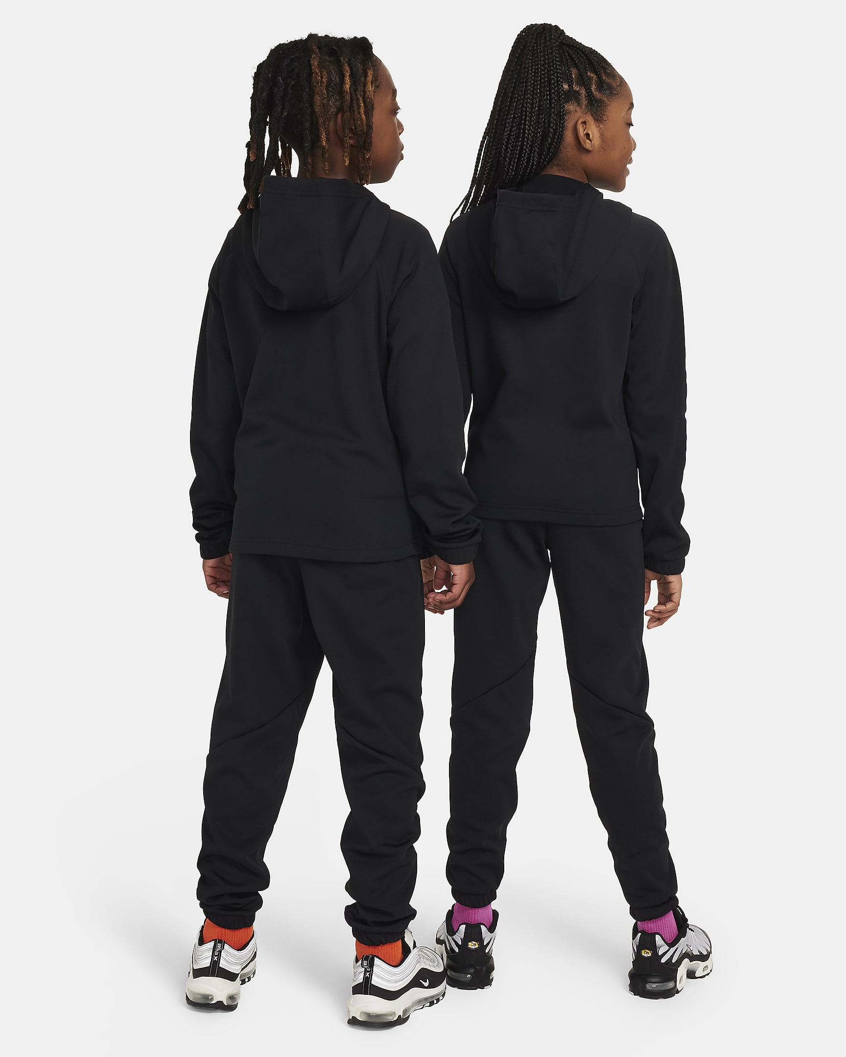 Nike Sportswear tracksuit til store barn - Svart/Svart/Hvit