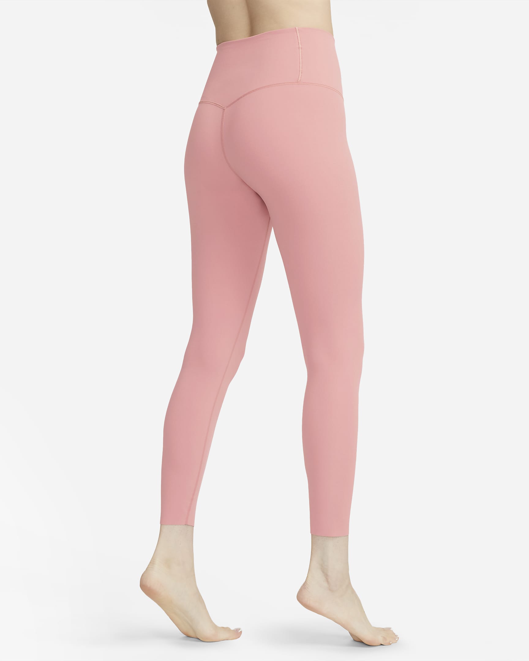 Legging 7/8 à taille haute et maintien léger Nike Zenvy pour femme - Red Stardust/Noir