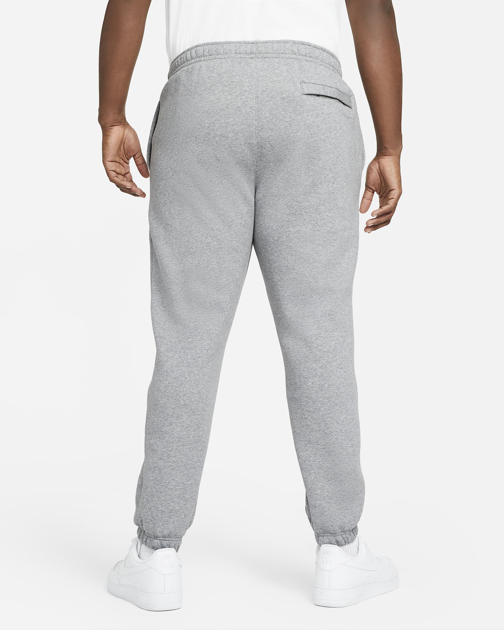 Nike Sportswear Club Fleece Men's Trousers - Dark Grey Heather/Matte Silver/White