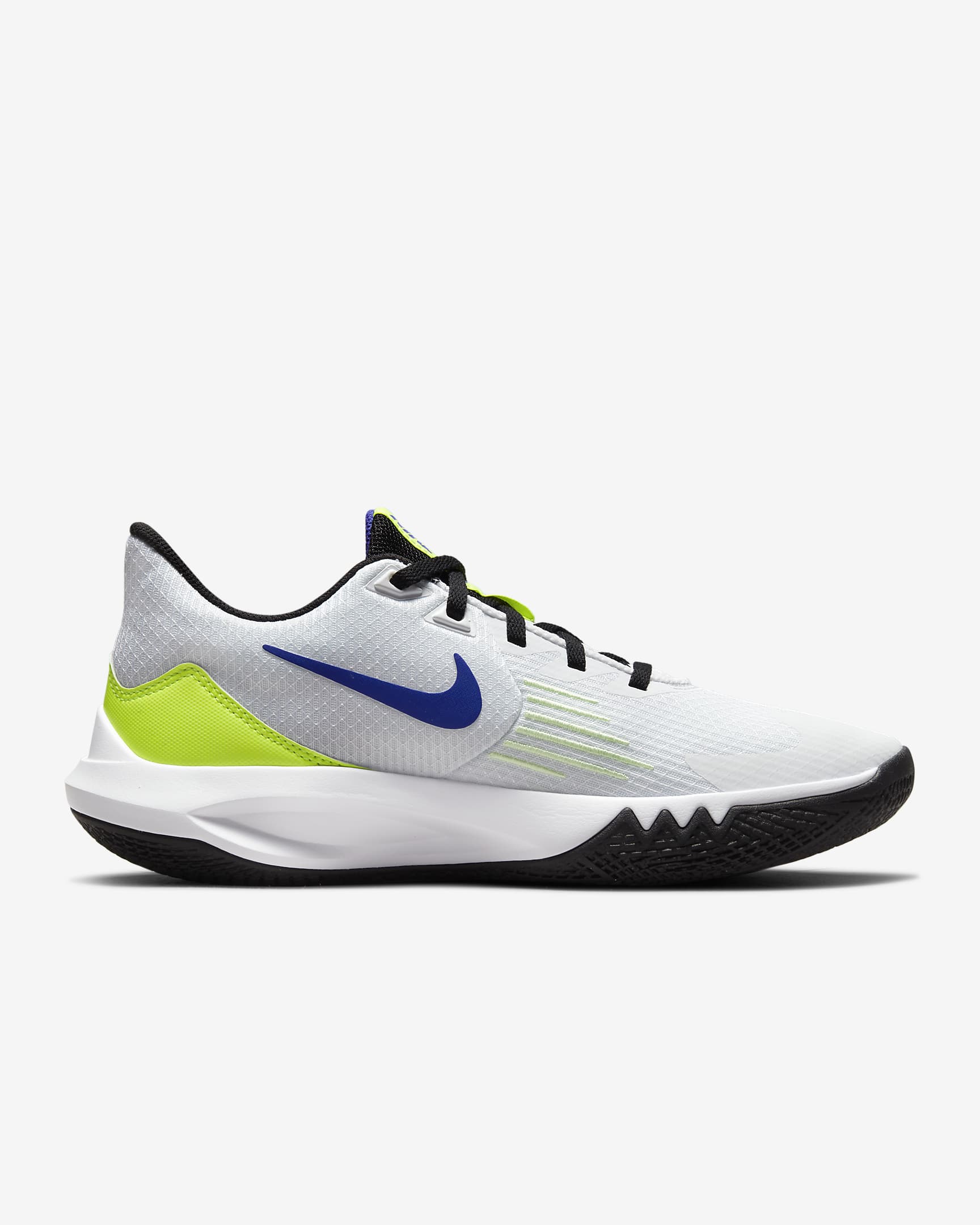 Nike Precision 5 Basketball Shoe - White/Barely Volt/Volt/Black