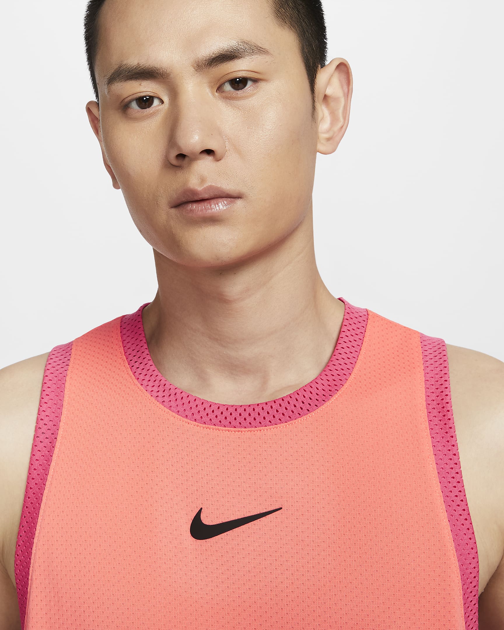 NikeCourt Slam Men's Dri-FIT Tennis Tank Top - Light Wild Mango/Aster Pink/Black