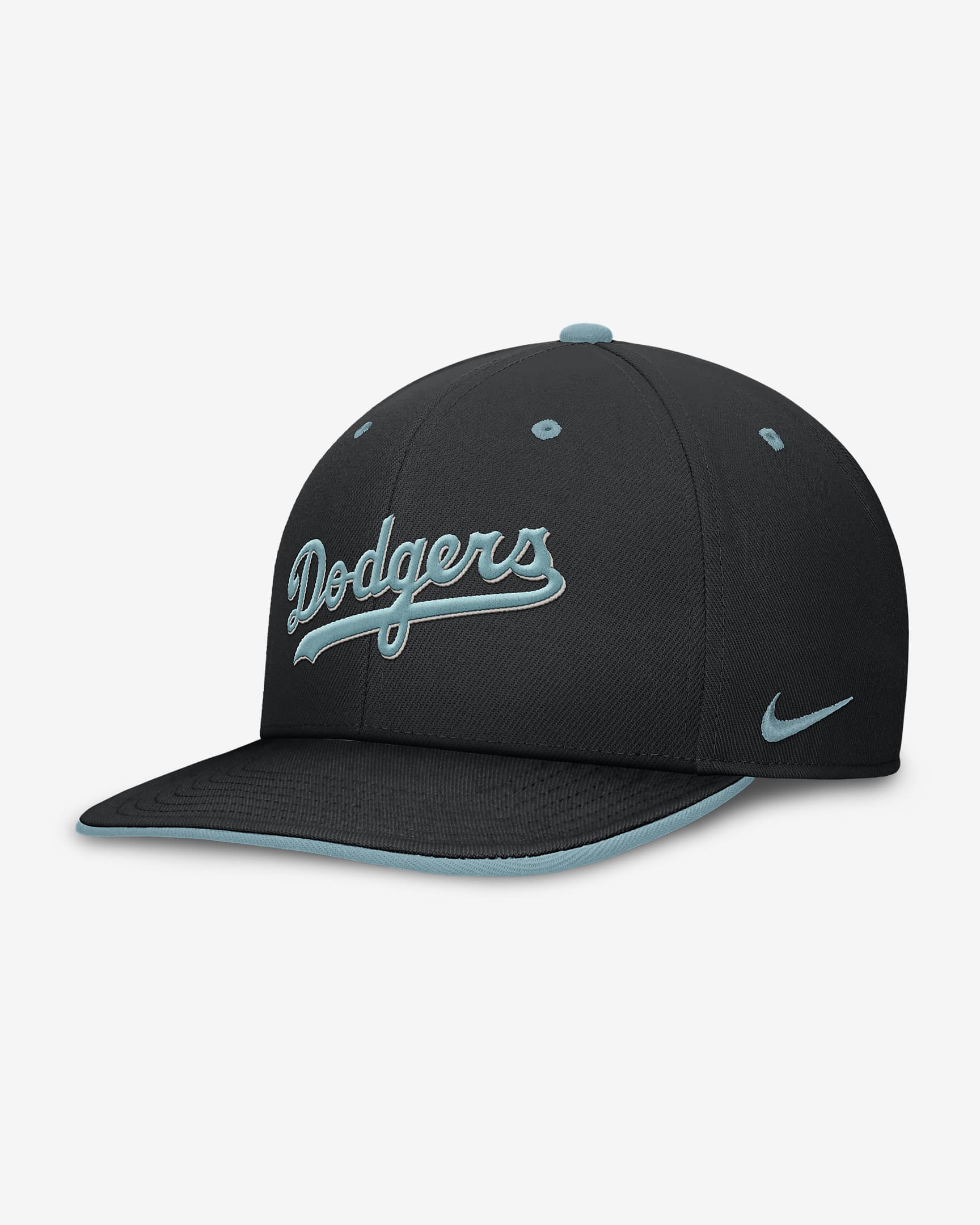 Los Angeles Dodgers Pro Tech Script Men's Nike Dri-FIT MLB Adjustable Hat - Black