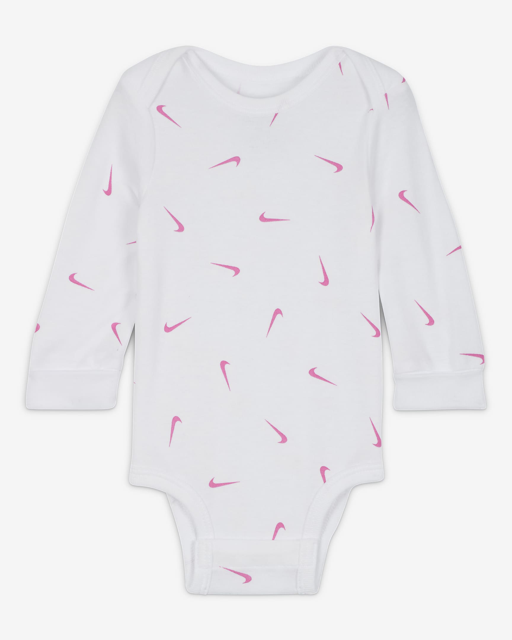 Nike Baby Essentials Baby (0-9M) Long Sleeve Bodysuits (3 Pack) - White