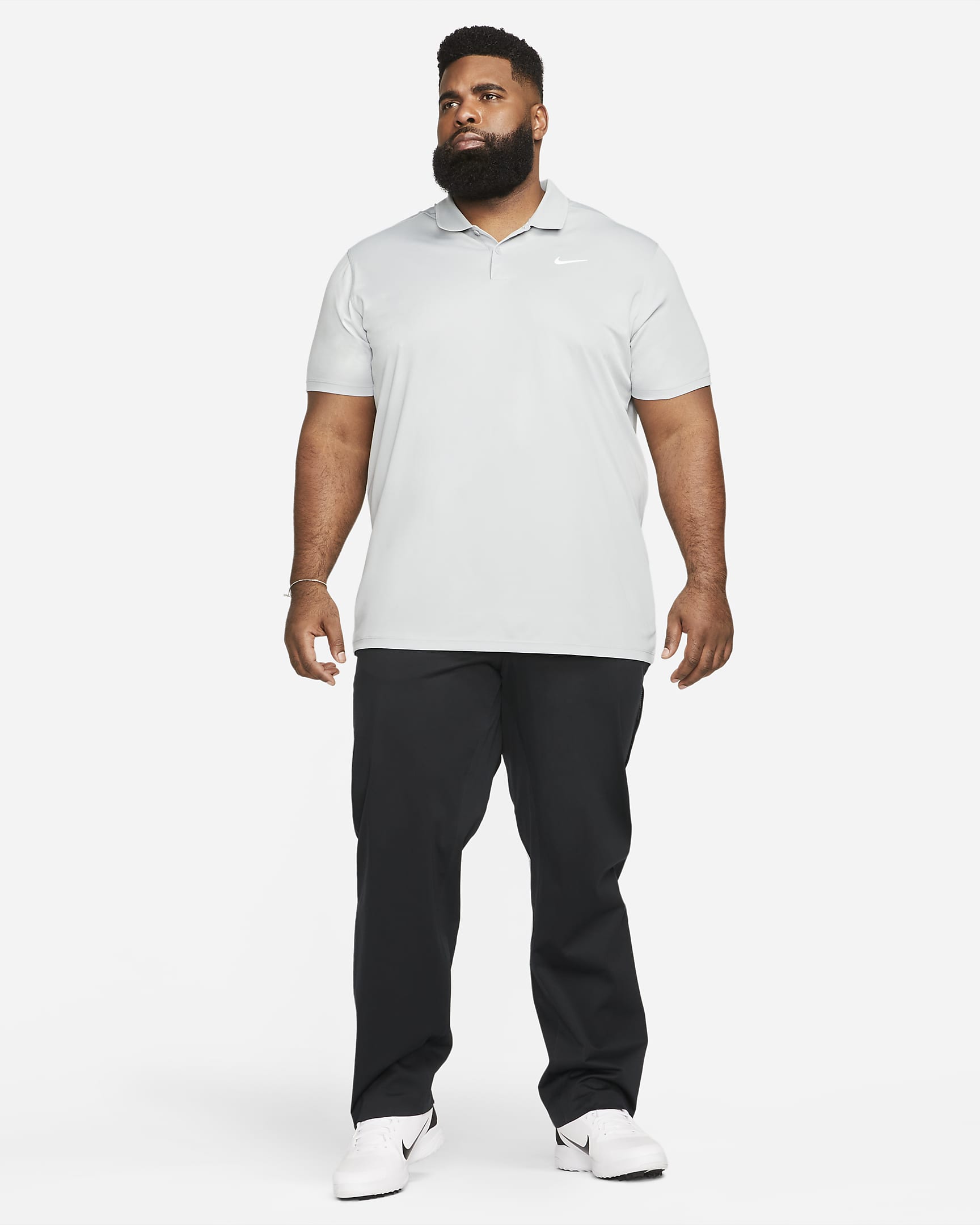 Polo da golf Nike Dri-FIT Victory - Uomo - Light Smoke Grey/Bianco